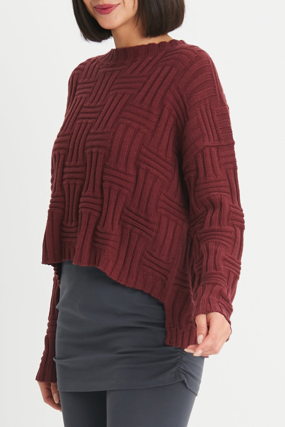 Cotton Weavie Crewneck Sweater
