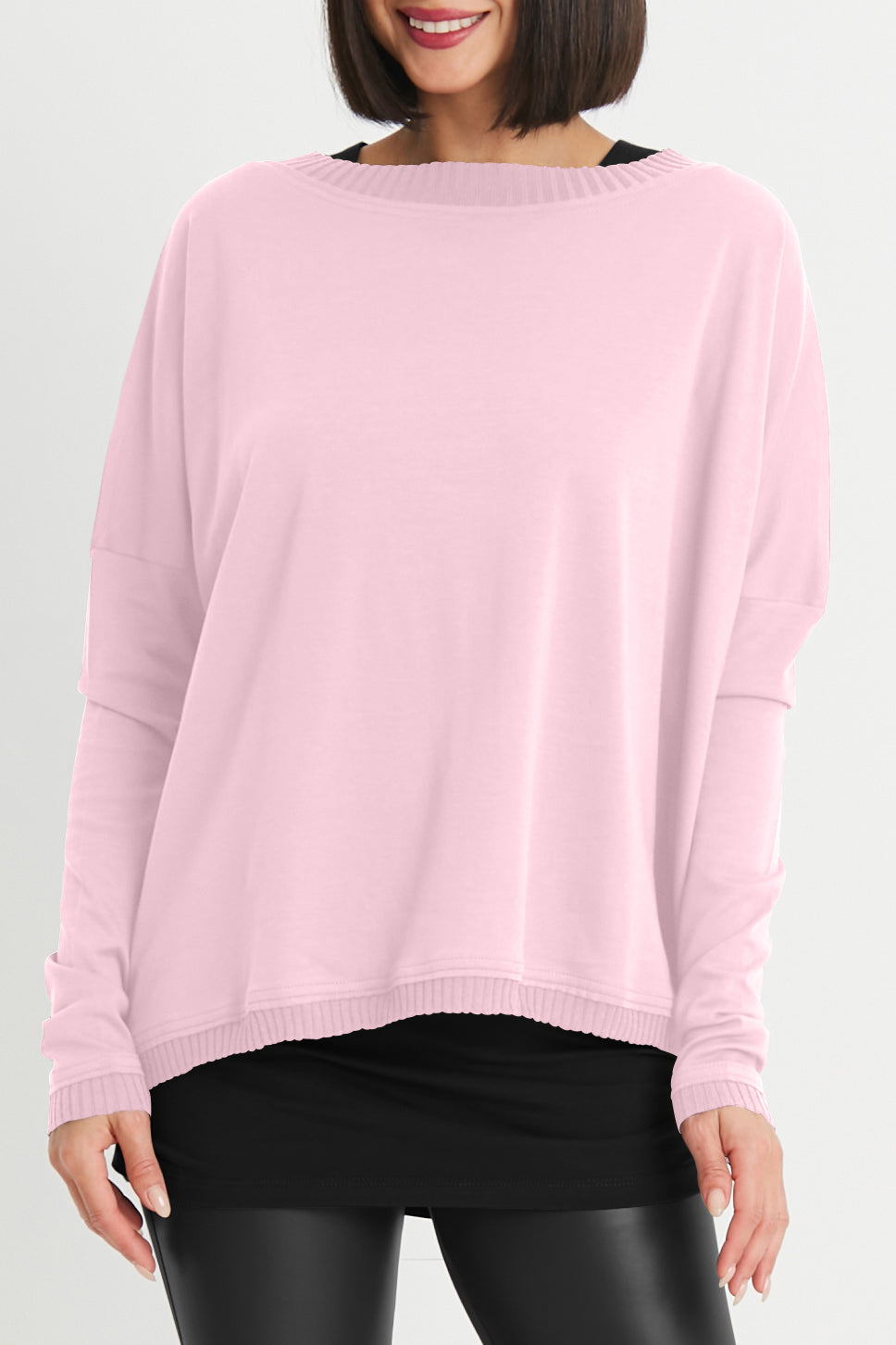 Pima Cotton Ribbed Off The Shoulder Tee