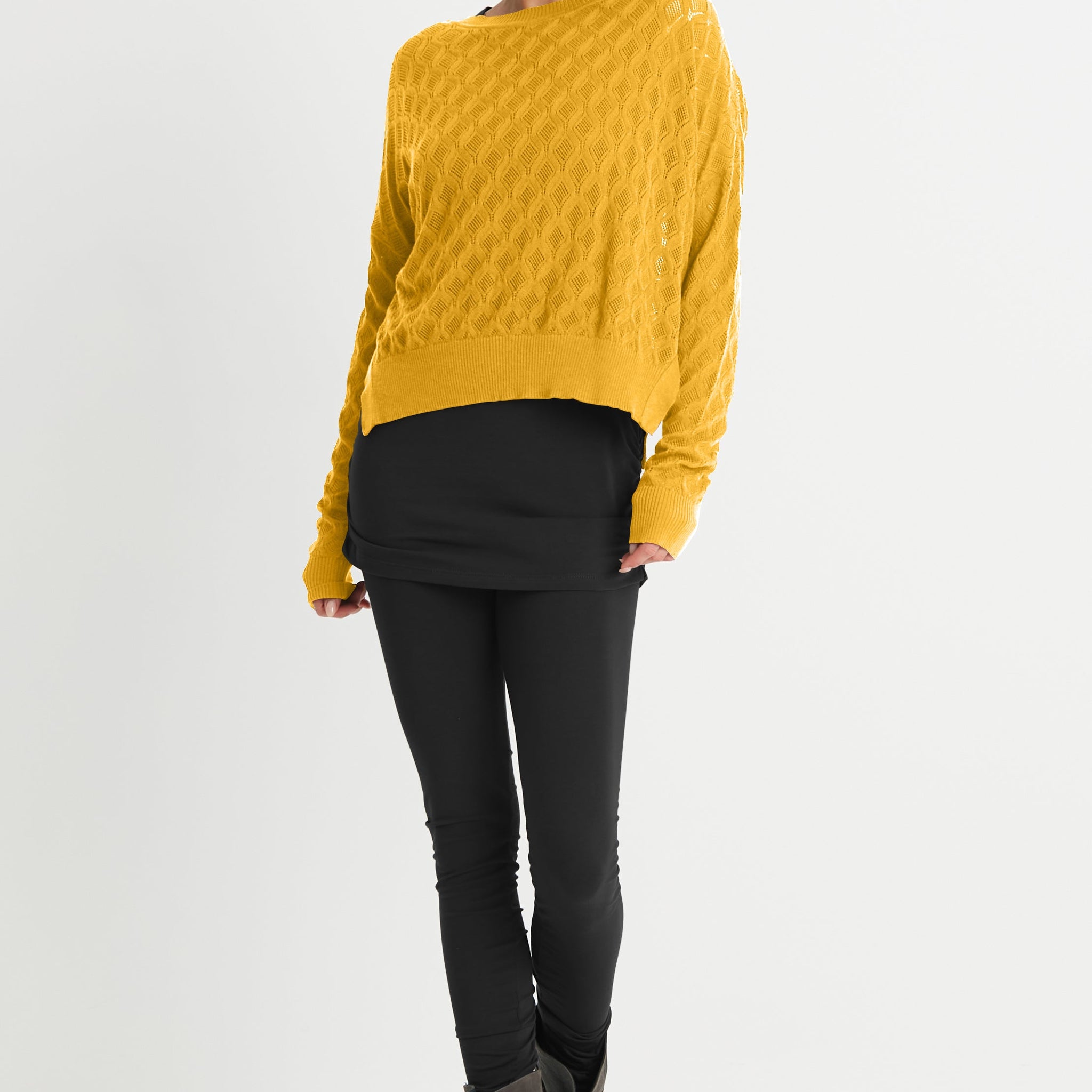 Pima Cotton Diamond Weave Crewneck Sweater