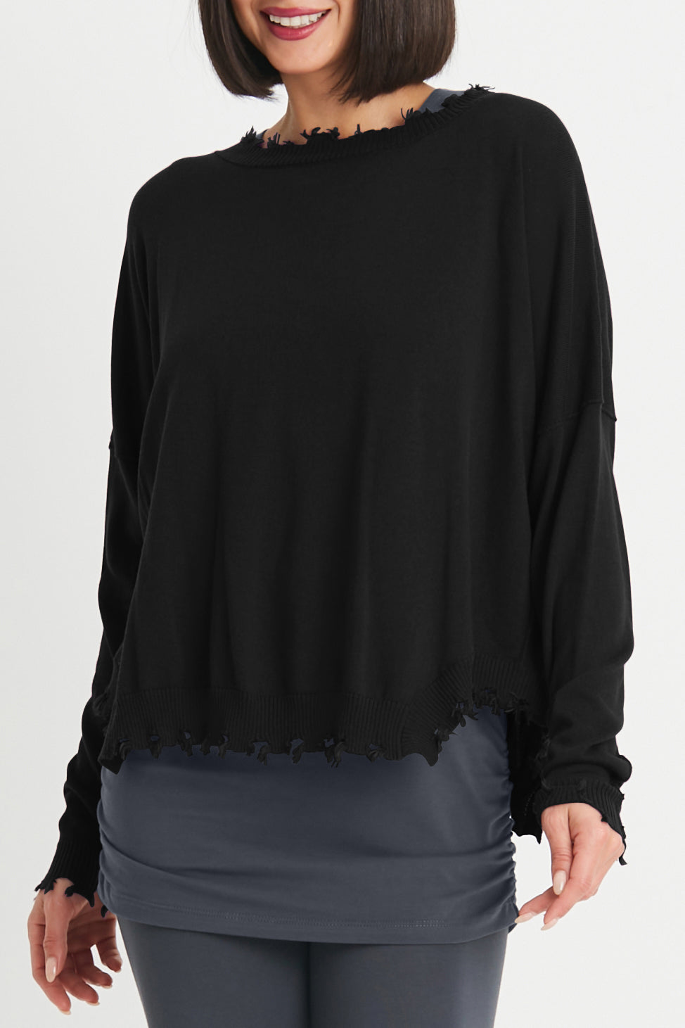 Pima Cotton Shabby Chic Crewneck Sweater