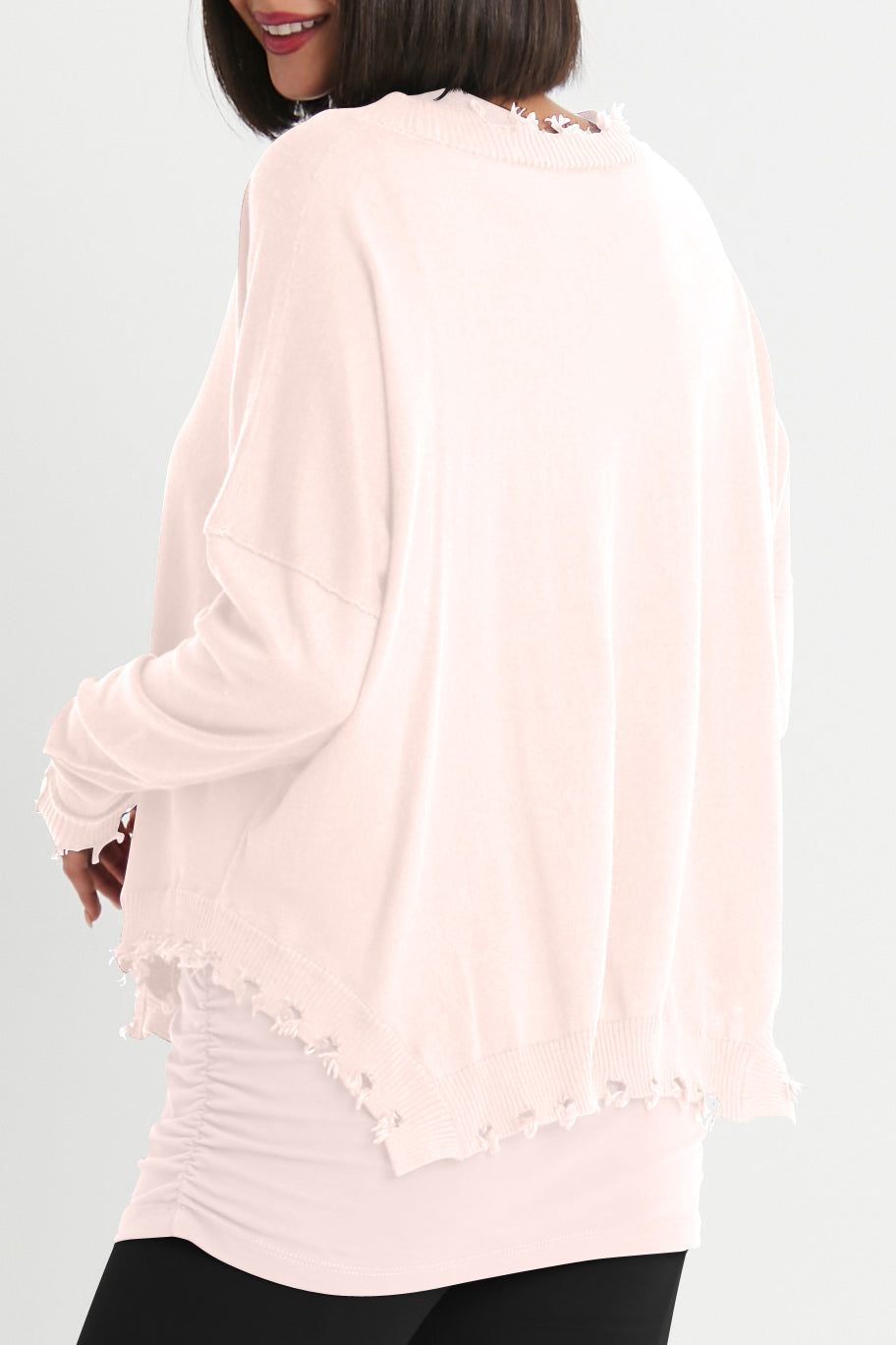 Pima Cotton Shabby Chic Crewneck Sweater