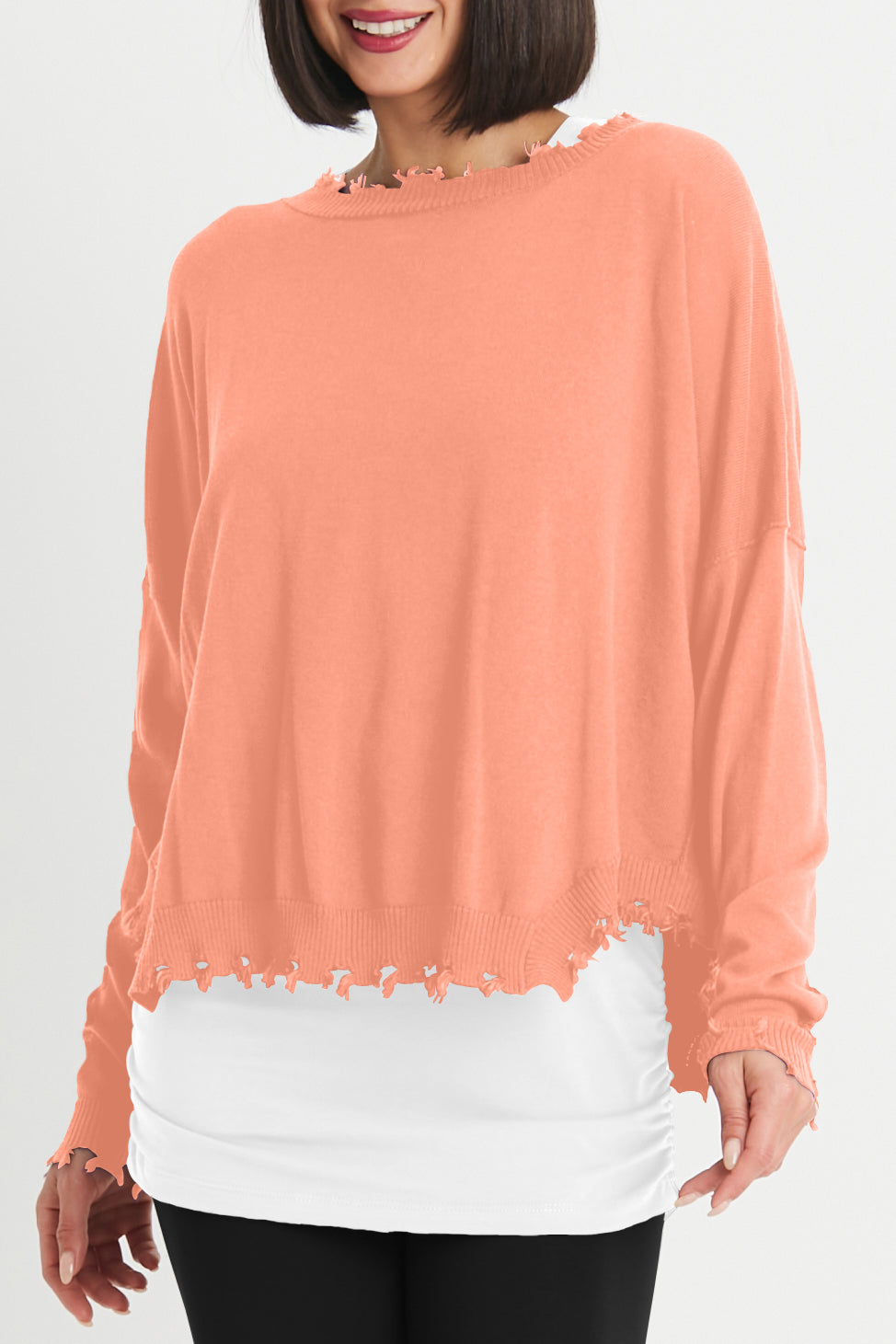 Pima Cotton Shabby Chic Crewneck Sweater
