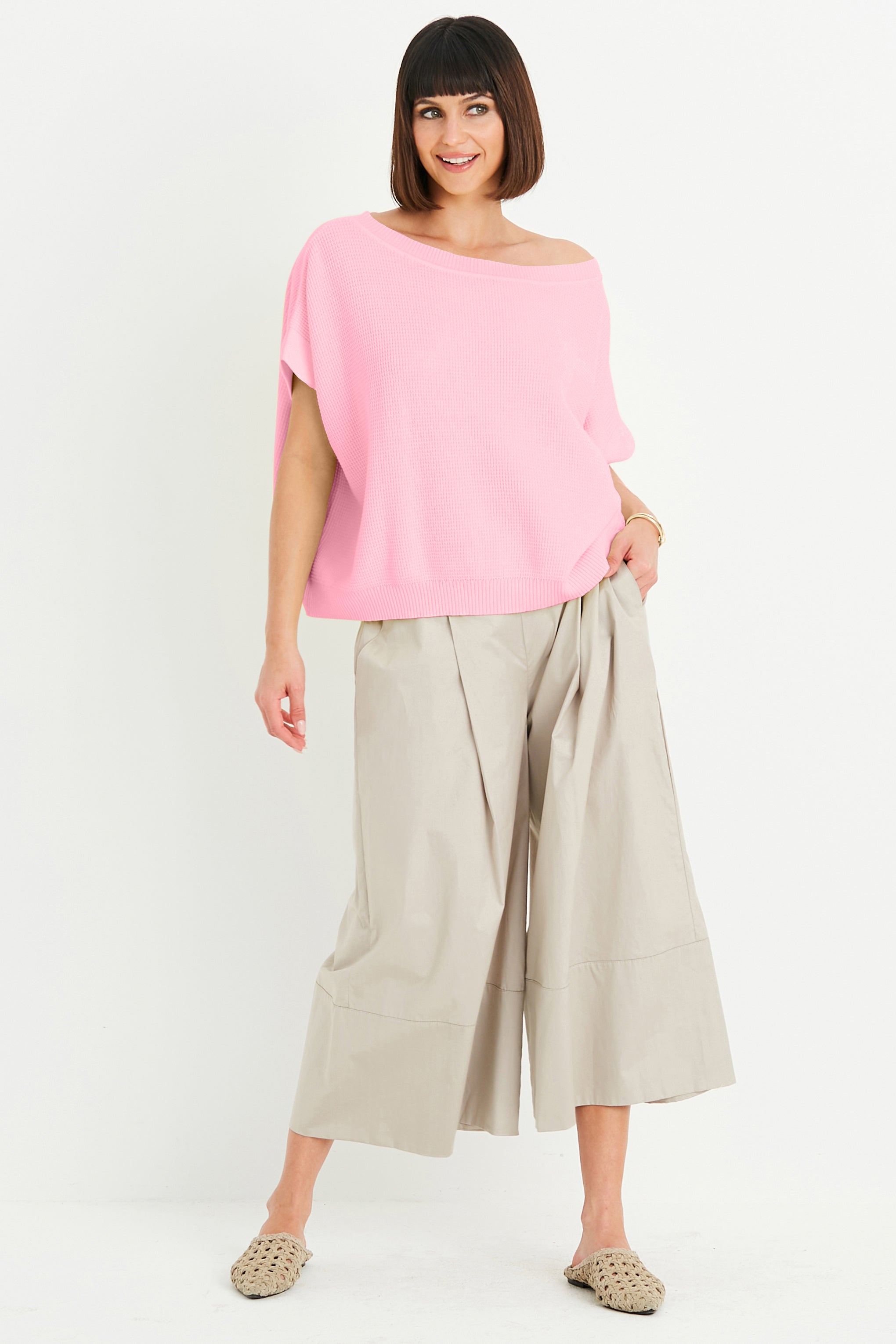 Pima Cotton Waffle Knit-Tee