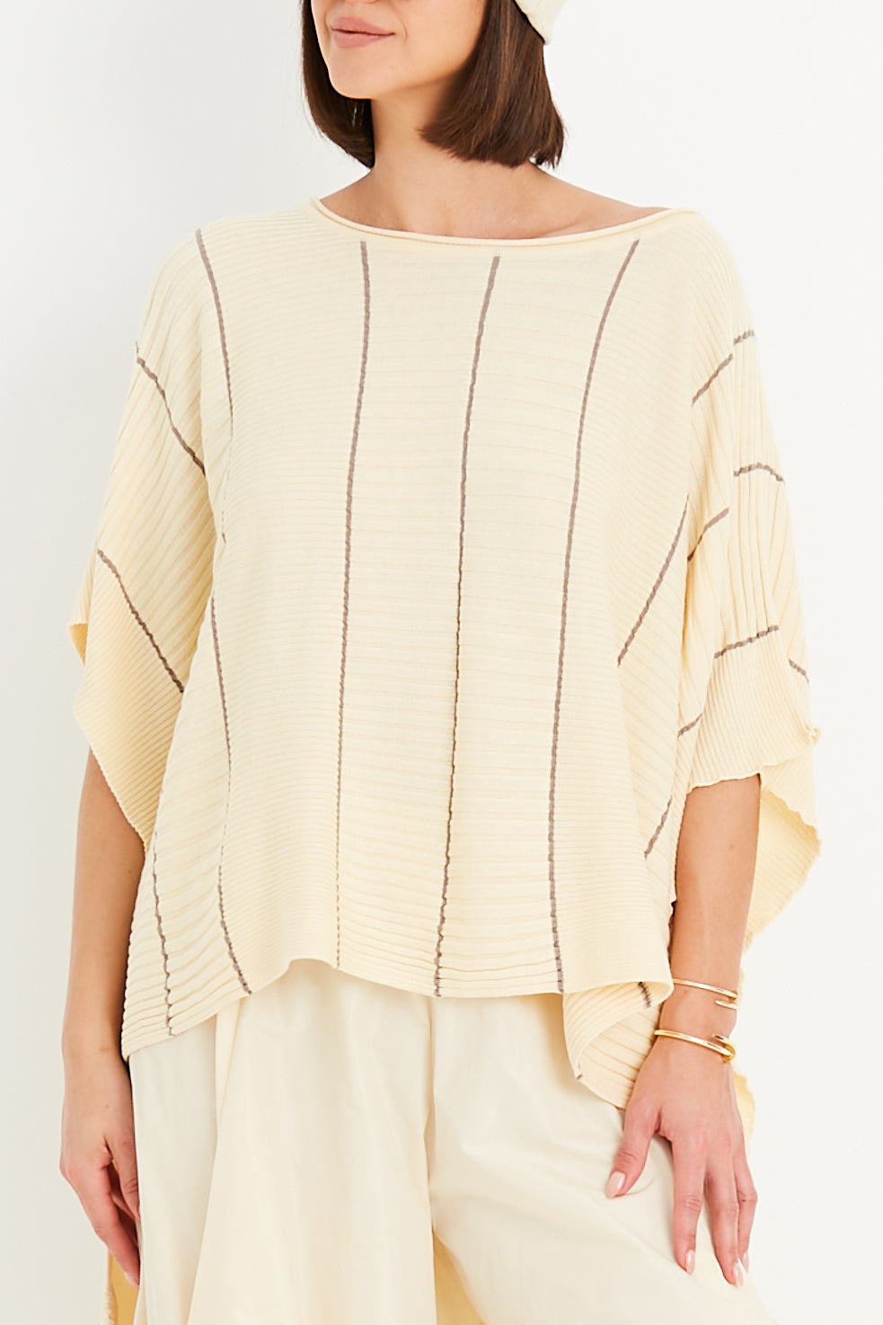 Pima Cotton Ribbon Crewneck Sweater