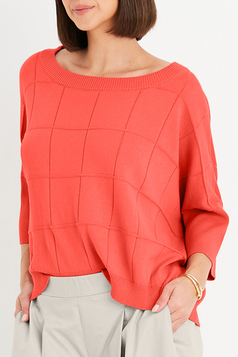 Pima Cotton Boxes Crewneck Sweater
