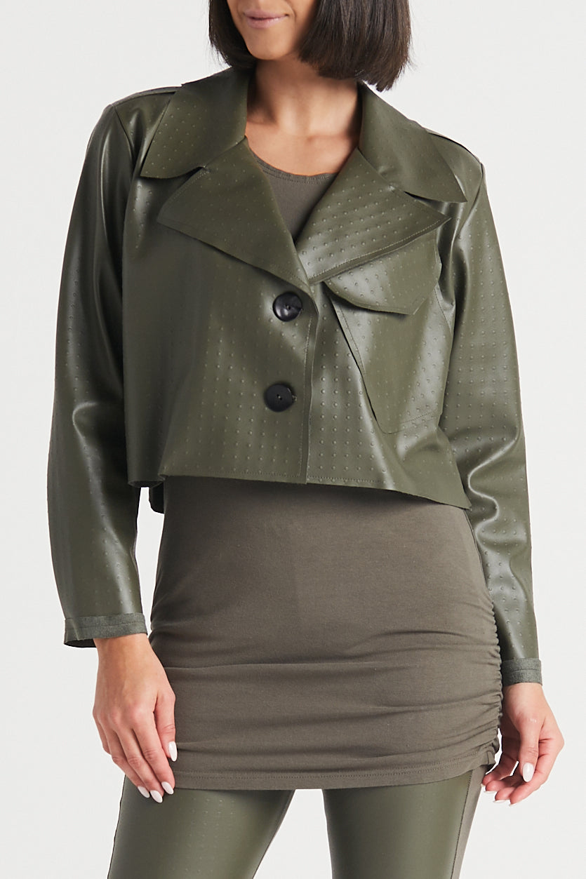 Vegan Leather Eisenhower Jacket