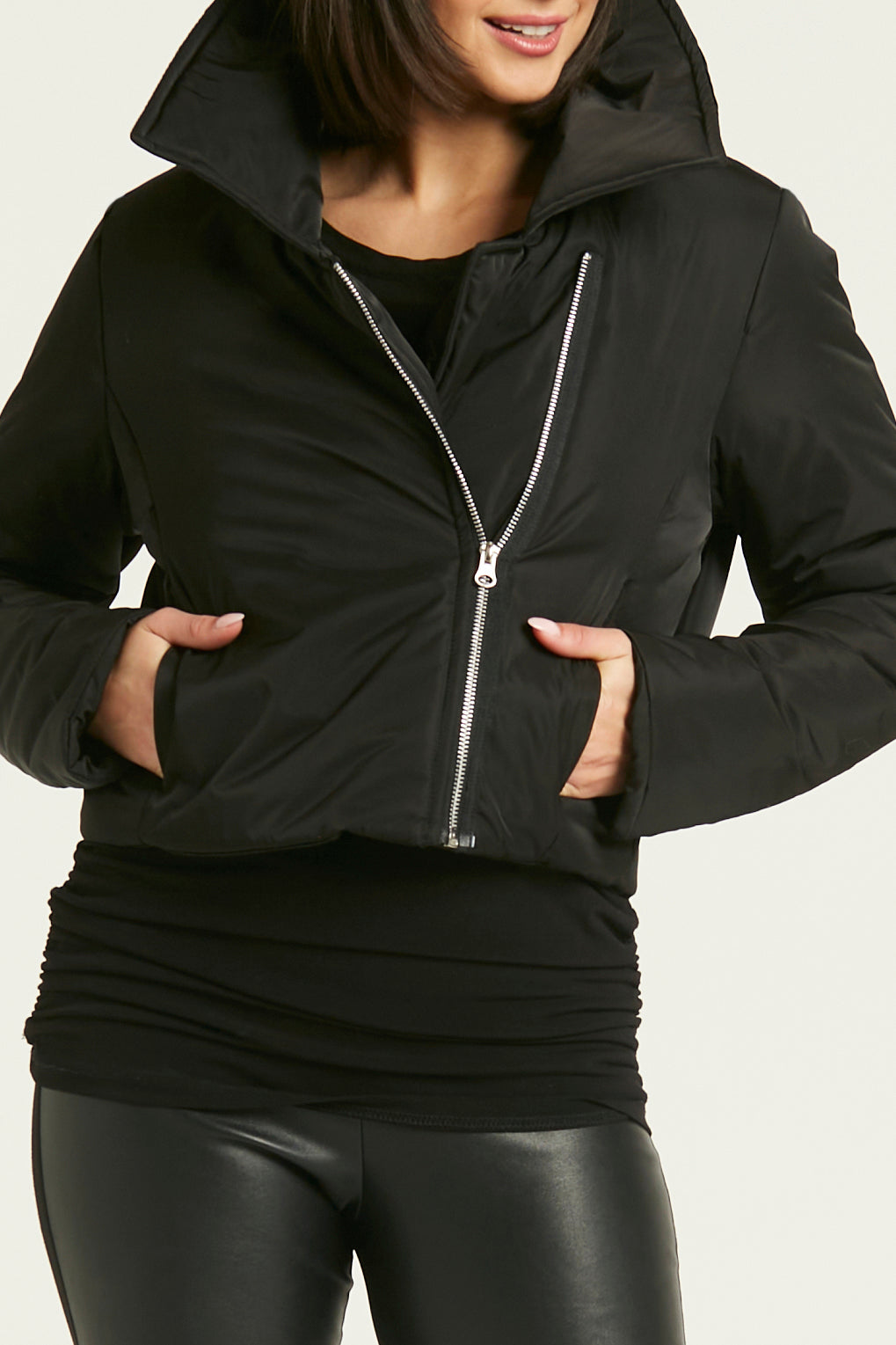 Nylon Moto Jacket