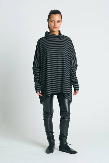 Pima Cotton Striped Swing Turtle Tee