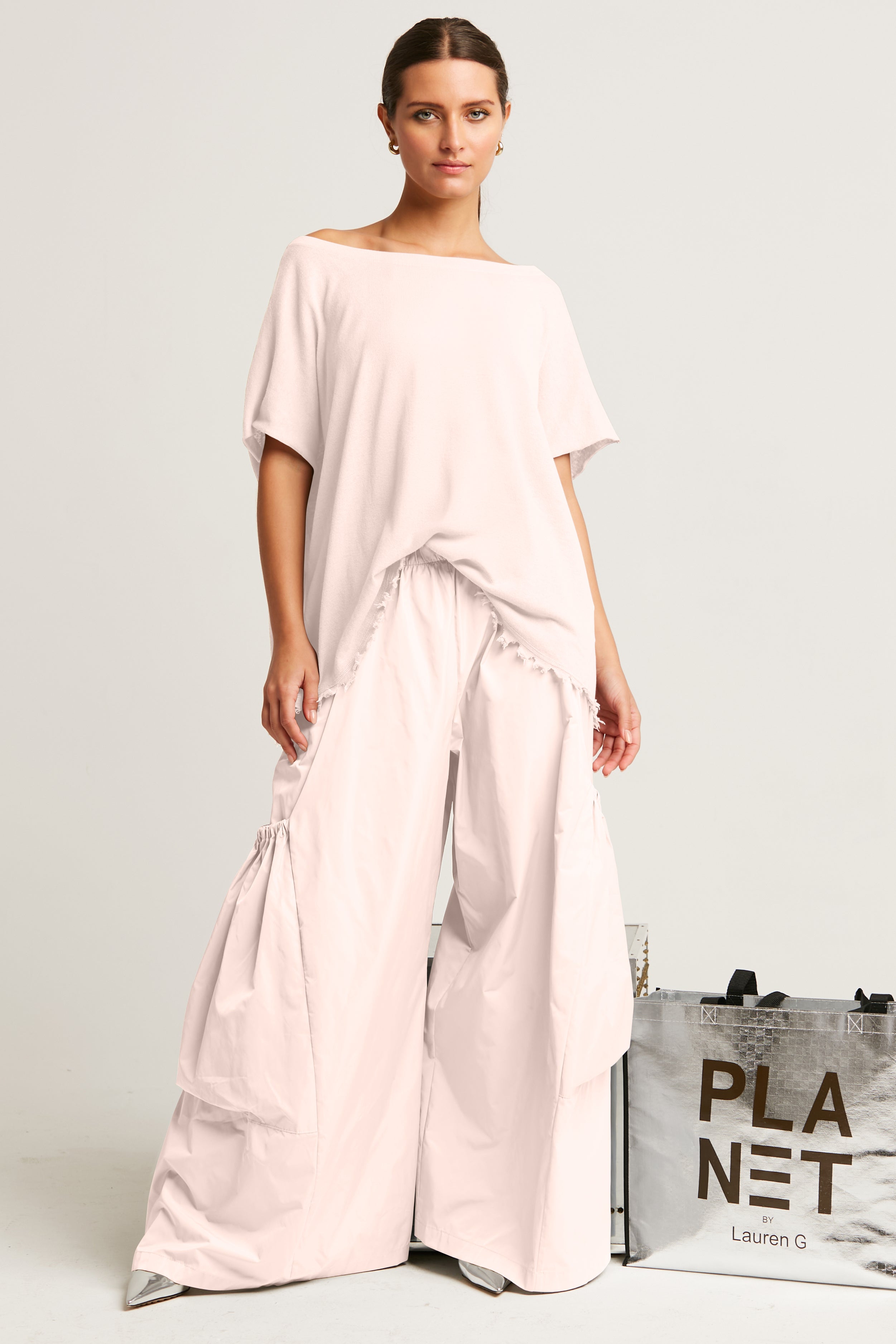 Pima Linen Butterfly Boatneck Sweater