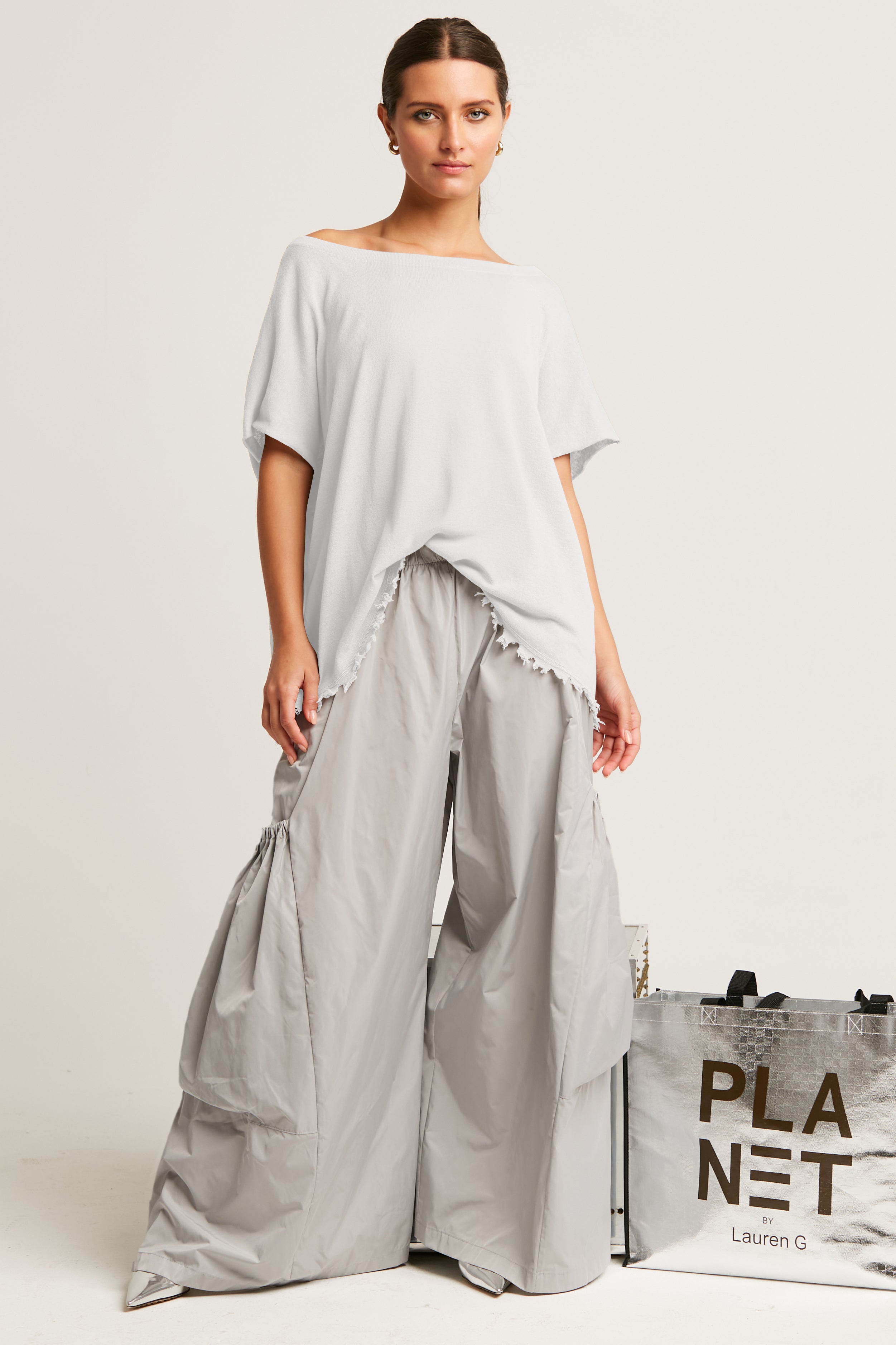 Pima Linen Butterfly Boatneck Sweater