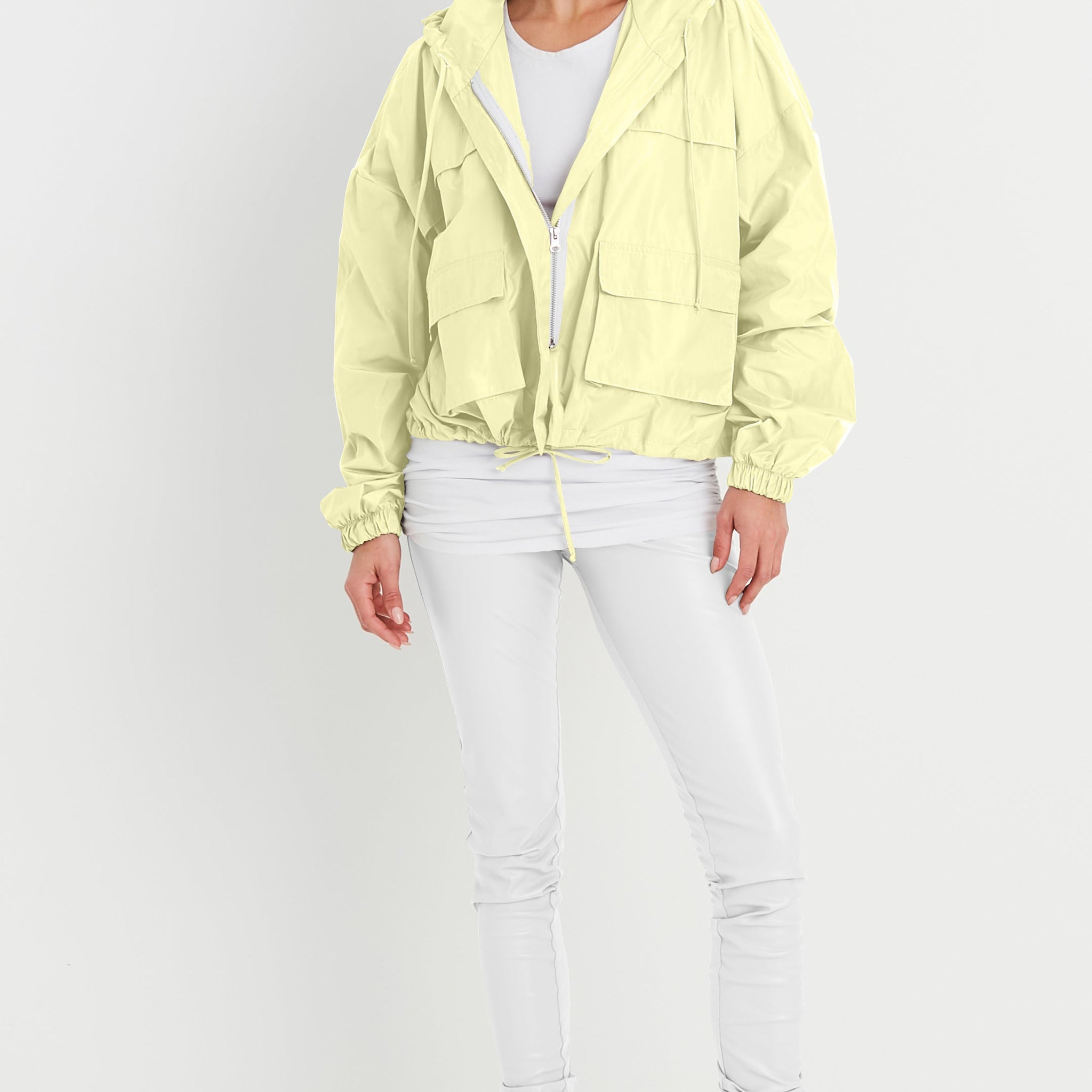 Nylon Cargo Drawstring Jacket