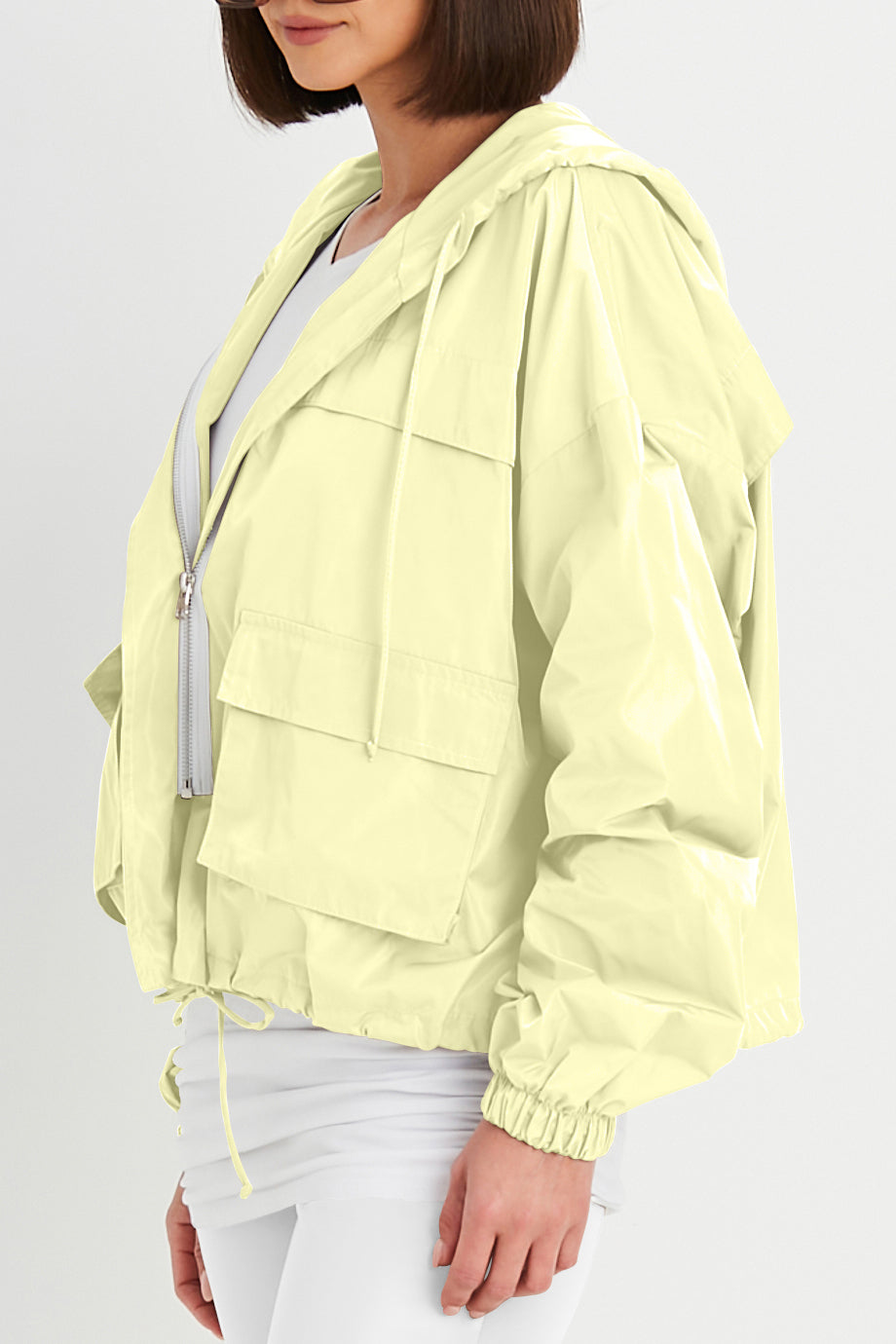 Nylon Cargo Drawstring Jacket