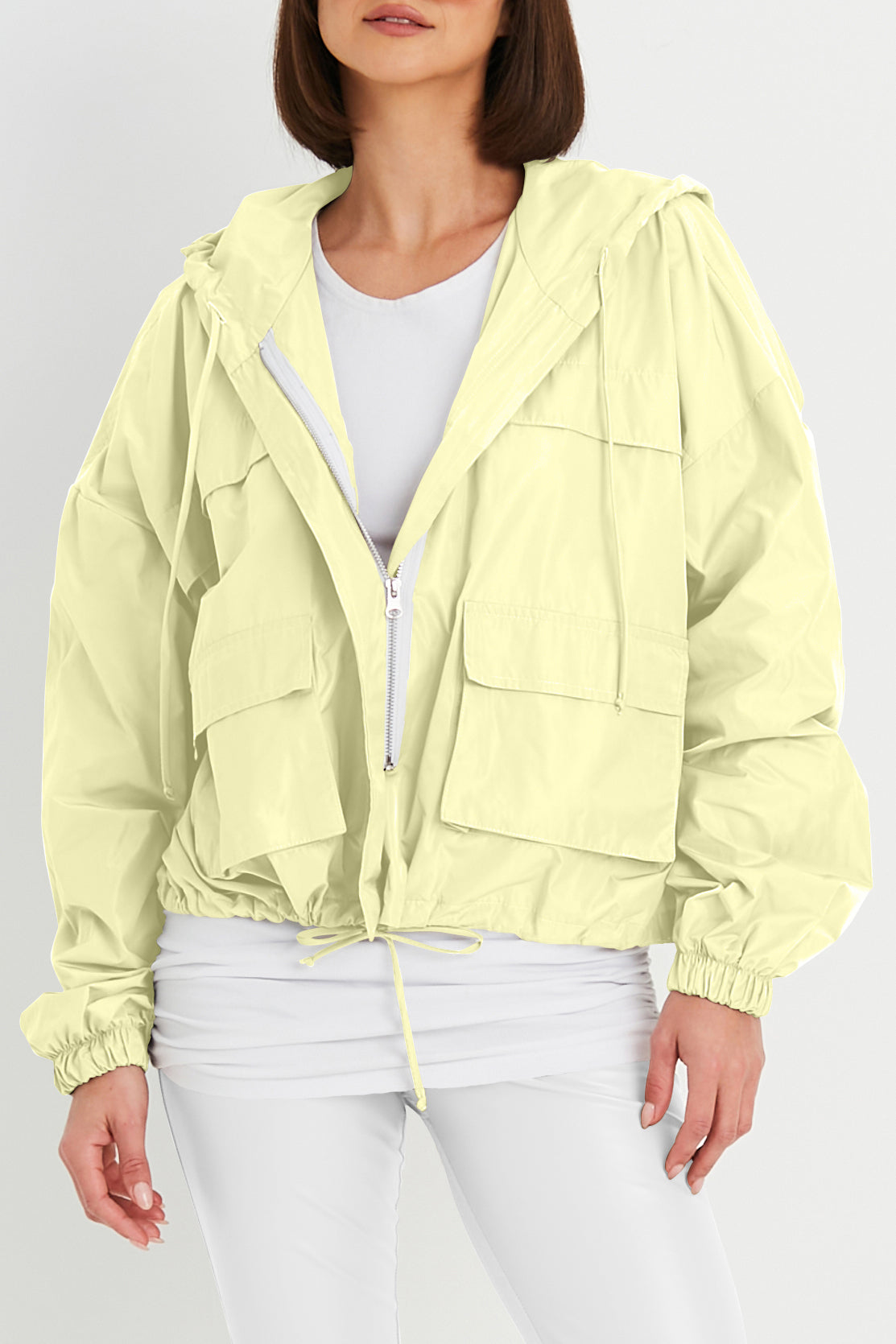 Nylon Cargo Drawstring Jacket