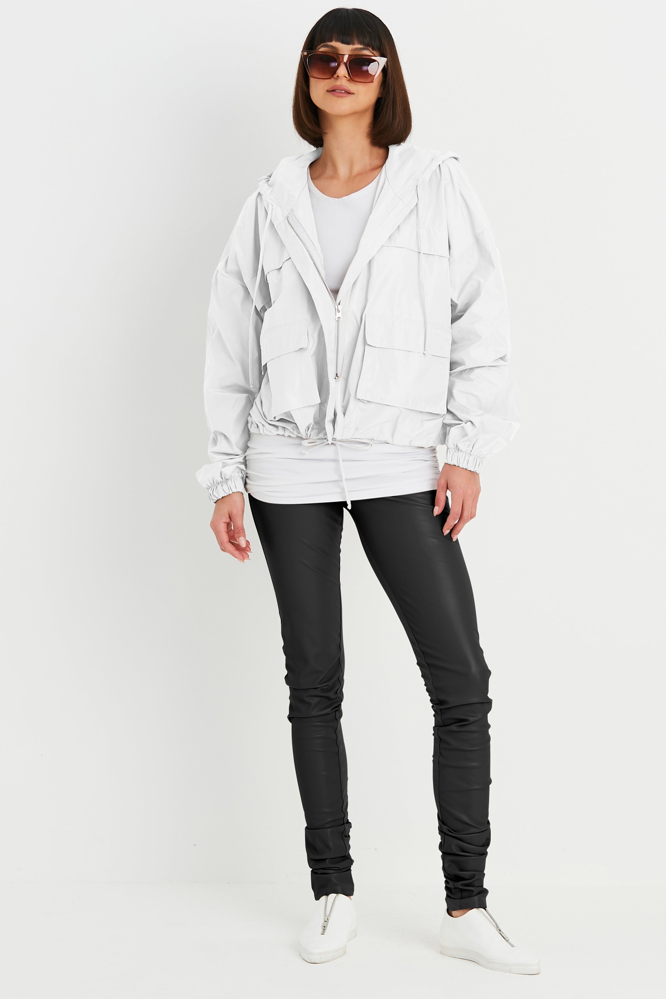 Nylon Cargo Drawstring Jacket