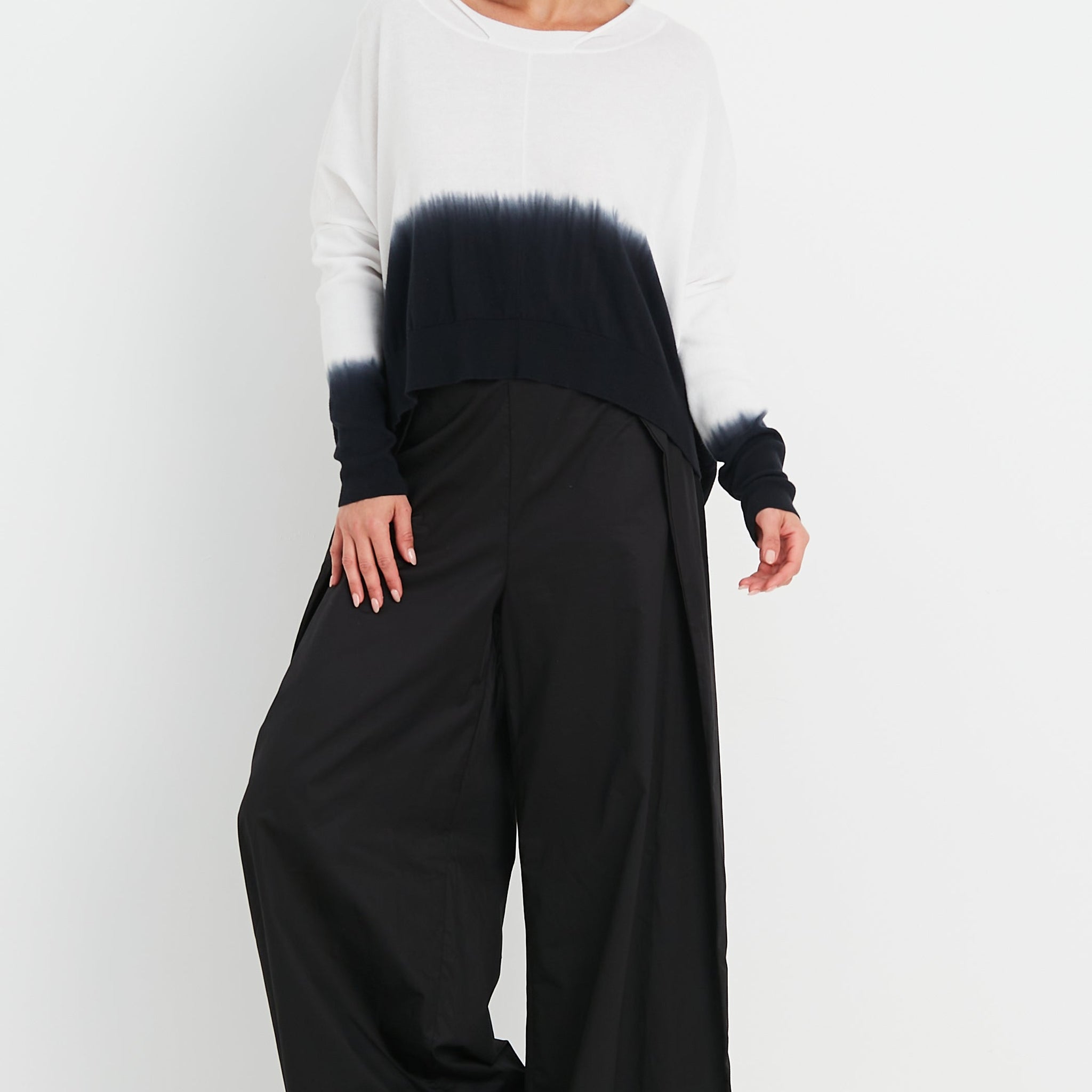 Pima Cotton Ombre Crewneck Sweater