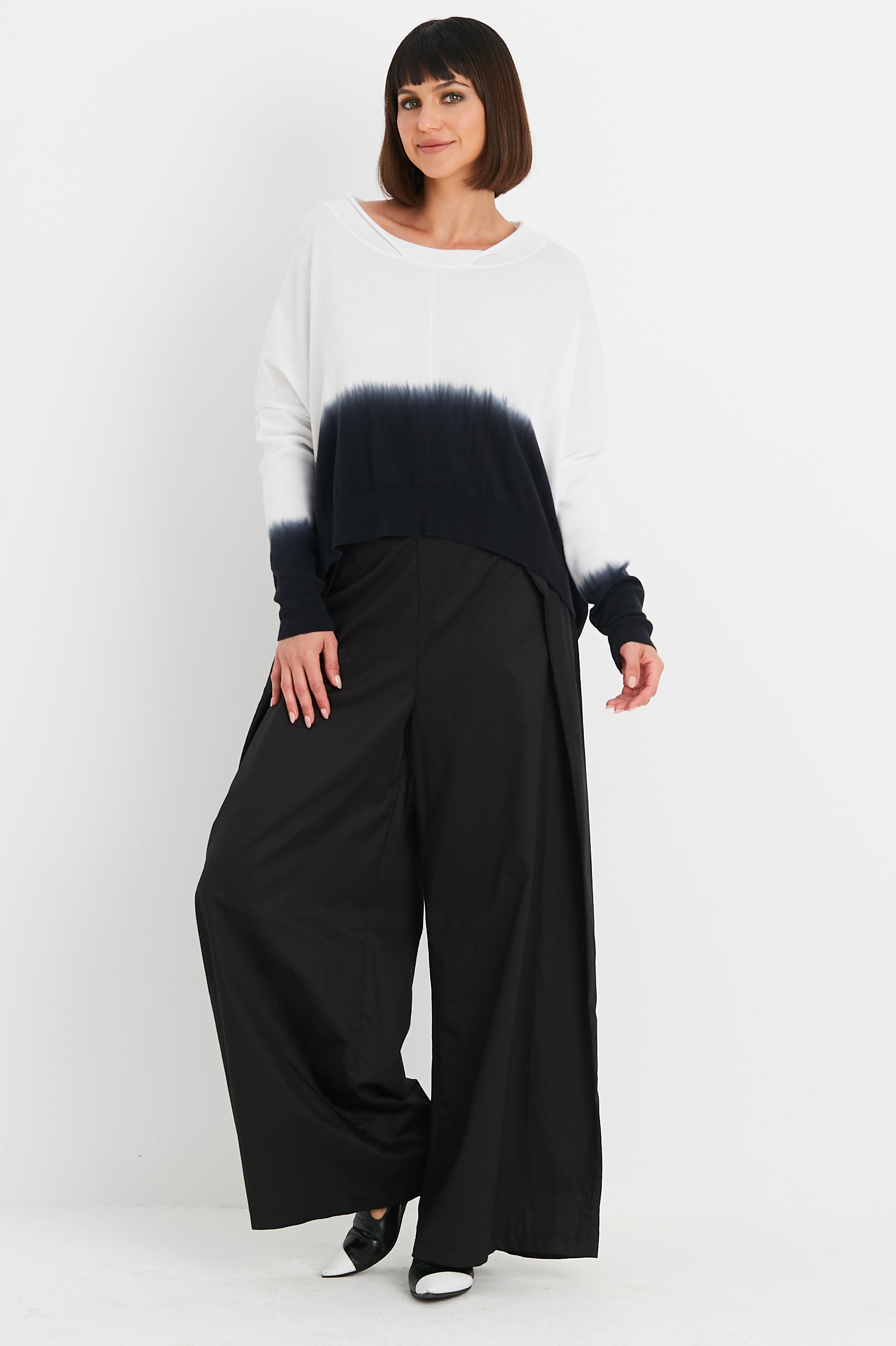 Pima Cotton Ombre Crewneck Sweater