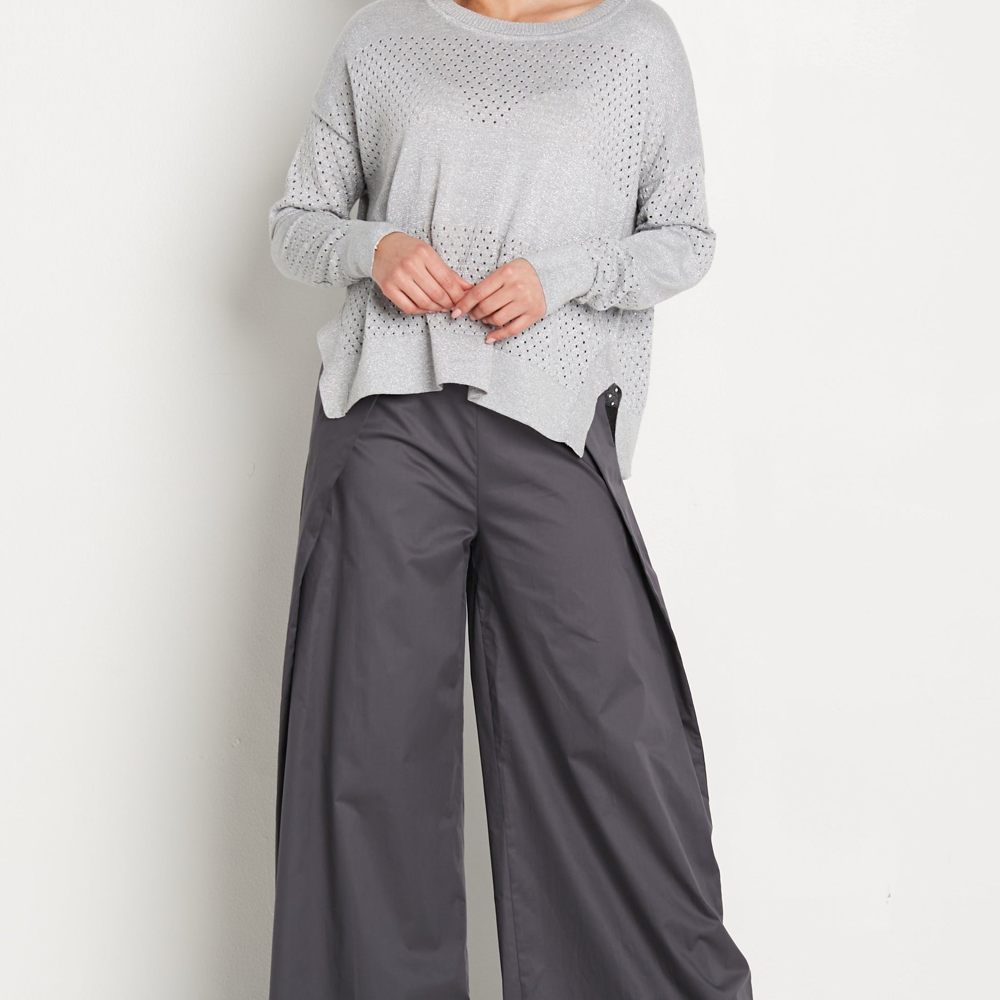 Pima Cotton Glitterie Crewneck Sweater