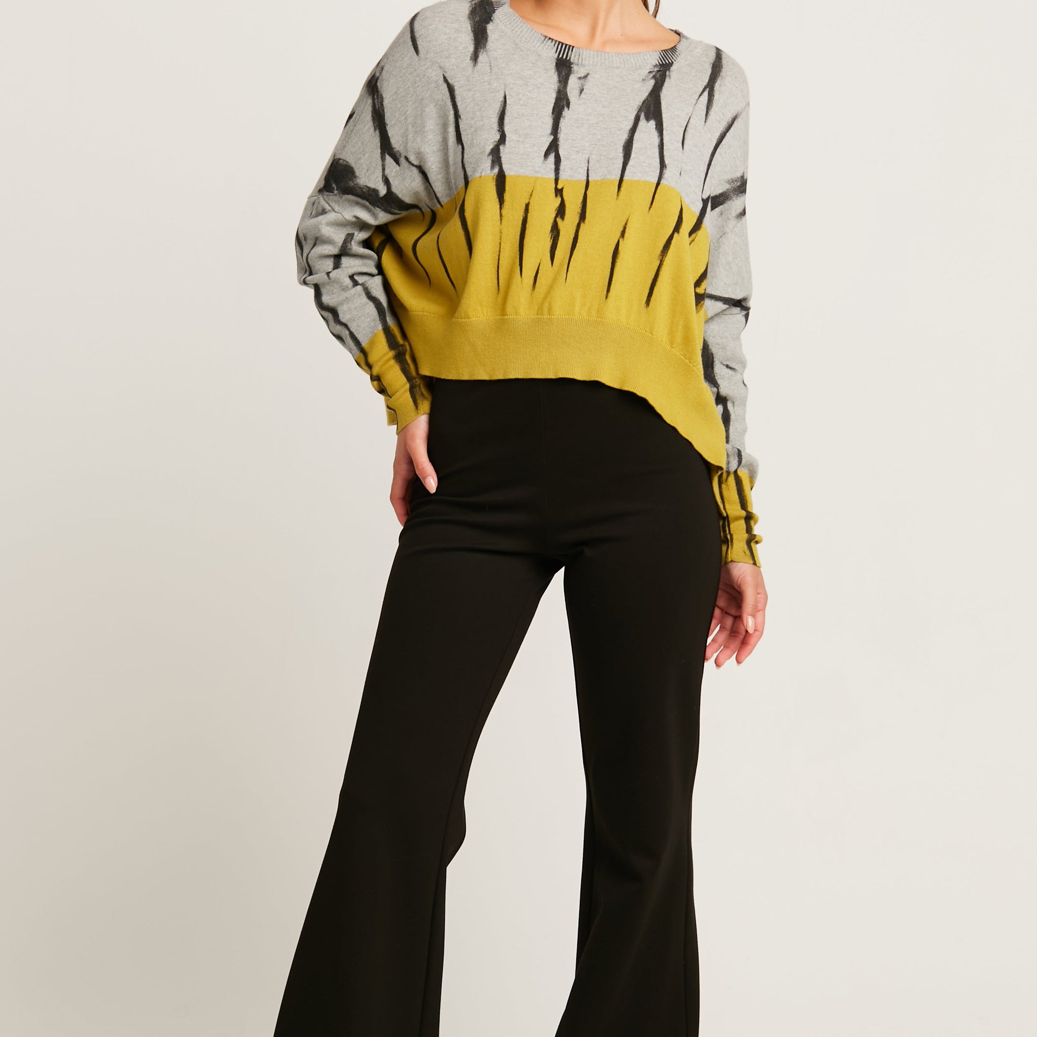 Pima Cotton Let it Bleed Crewneck Sweater
