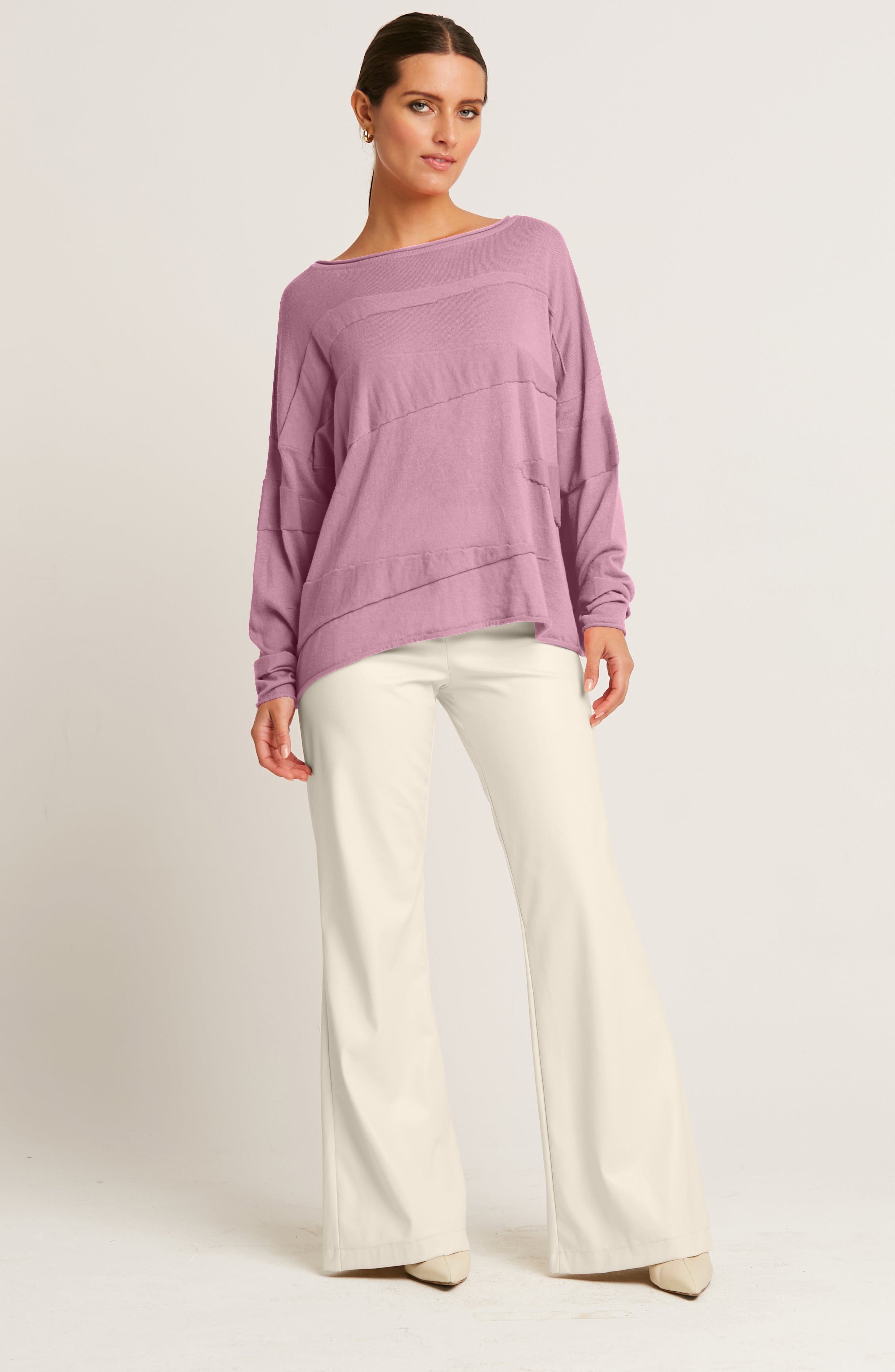 Pima Cotton Zig Zag Crewneck Sweater