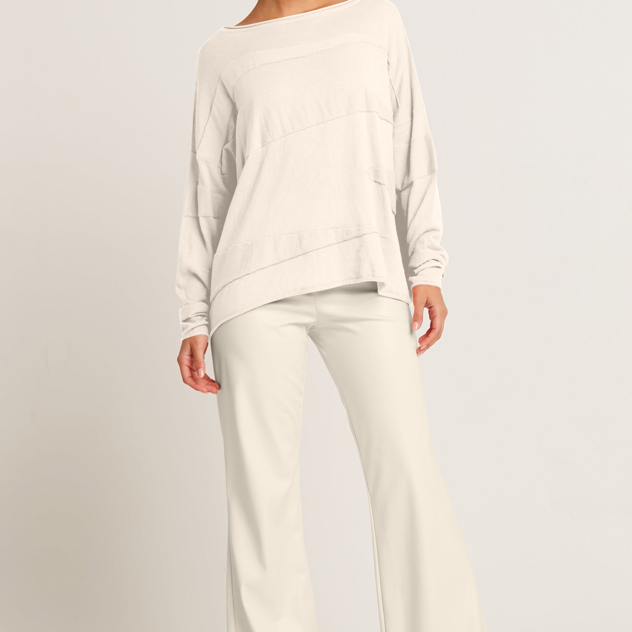 Pima Cotton Zig Zag Crewneck Sweater