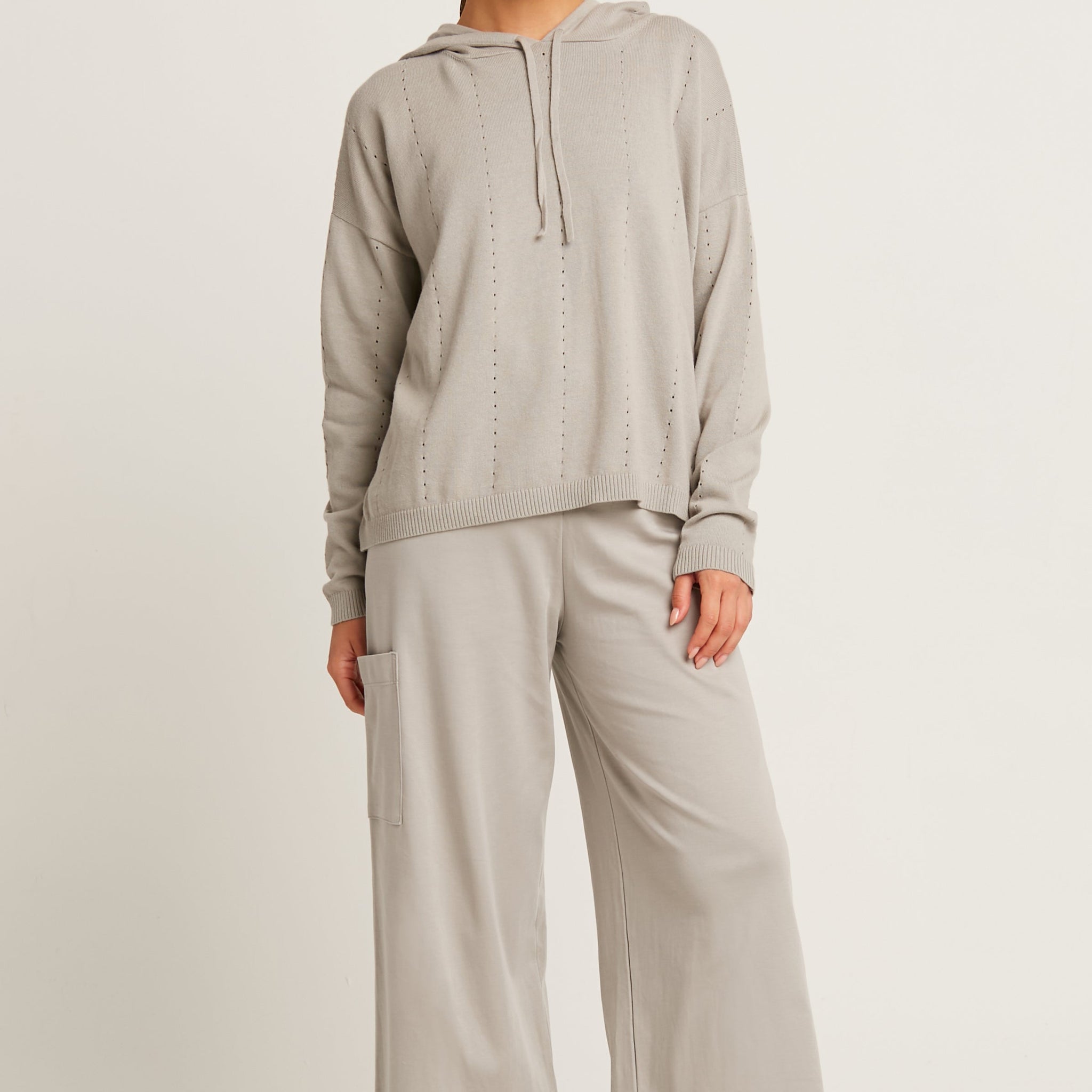 Pima Cotton Perforated Hoodie