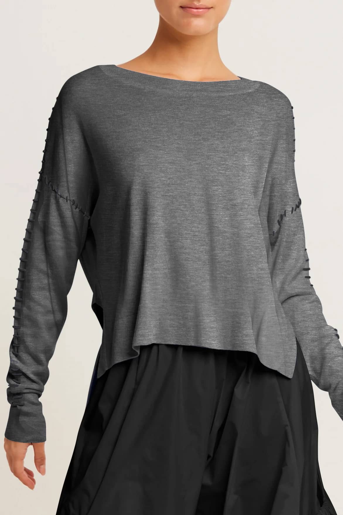 Pima Cotton Whipstitch Crewneck Sweater