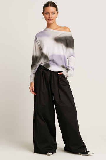 Pima Cotton Sprayed Crewneck Sweater