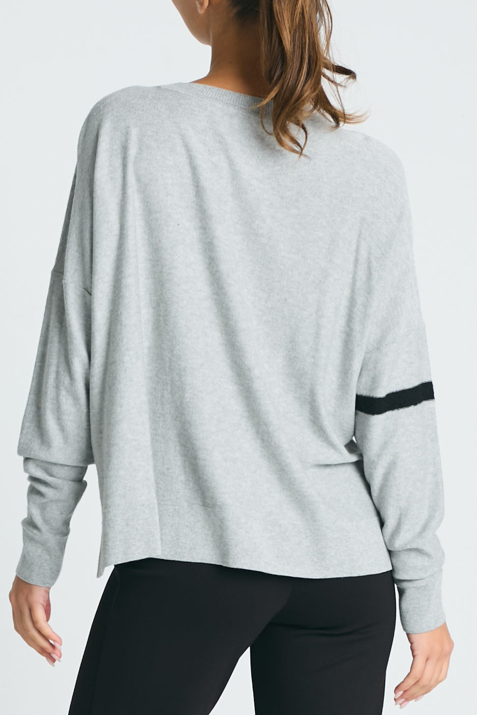 Pima Cotton Fine Line Crewneck Sweater