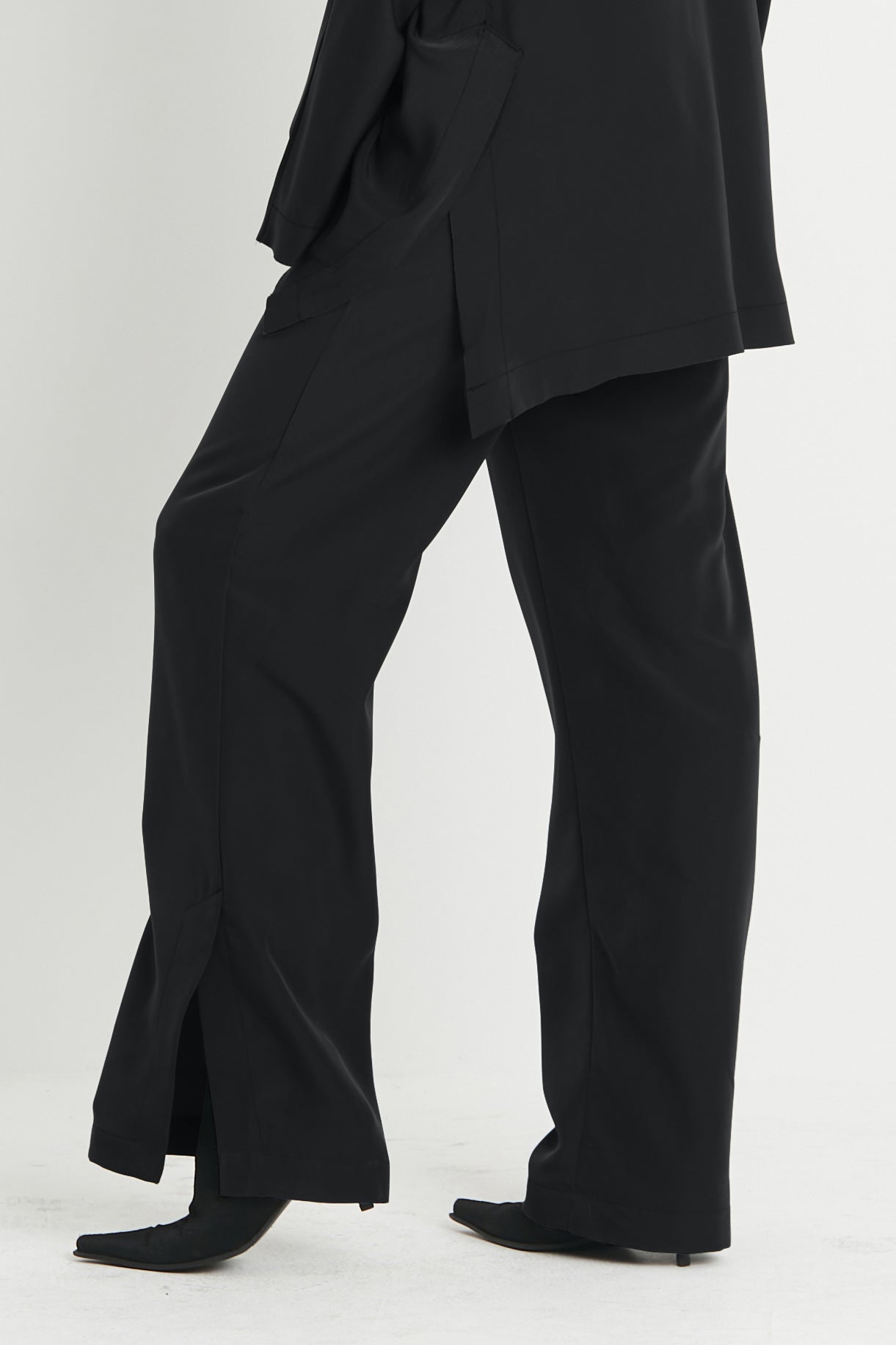 Peachskin Side Slit Pants
