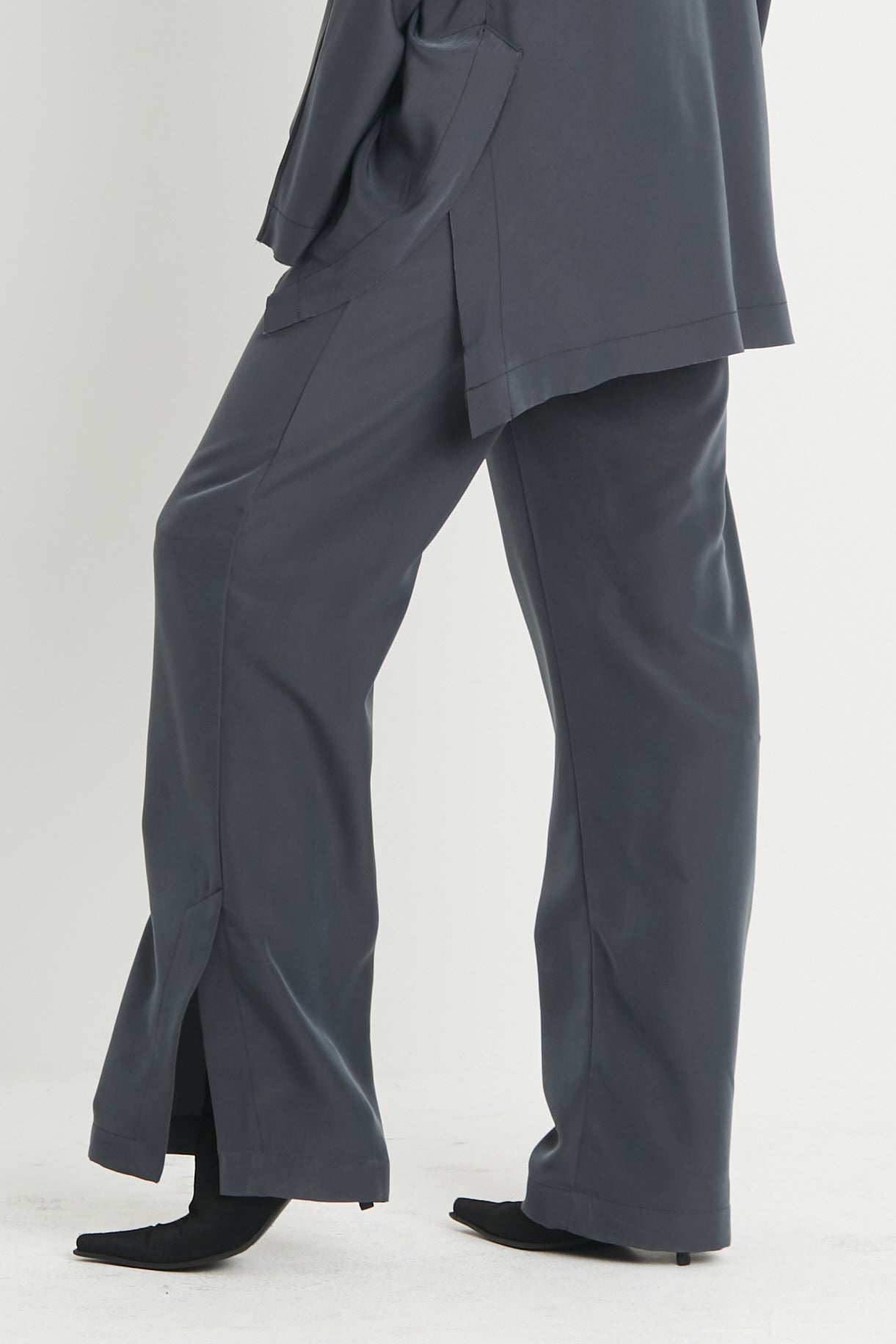 Peachskin Side Slit Pants