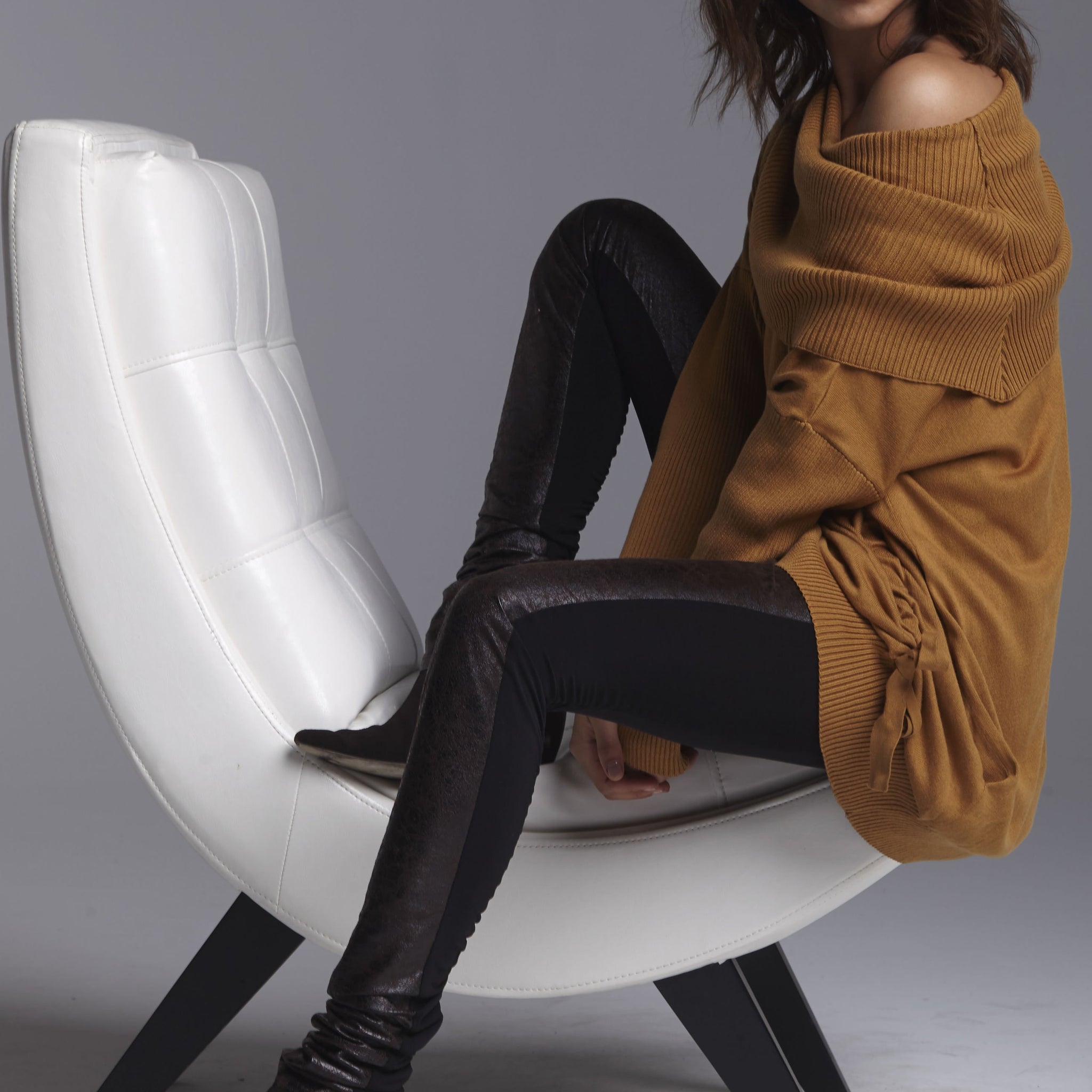 Vegan Leather Distressed Sexy Leggings