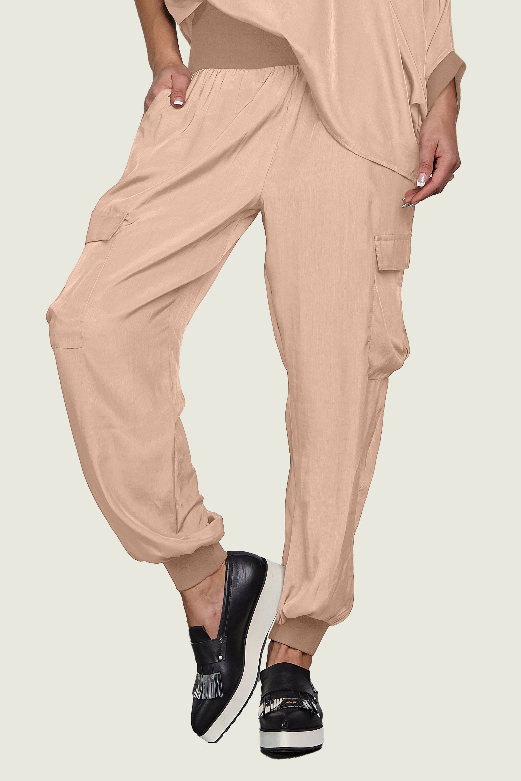 Washable Silk Cargo Pants