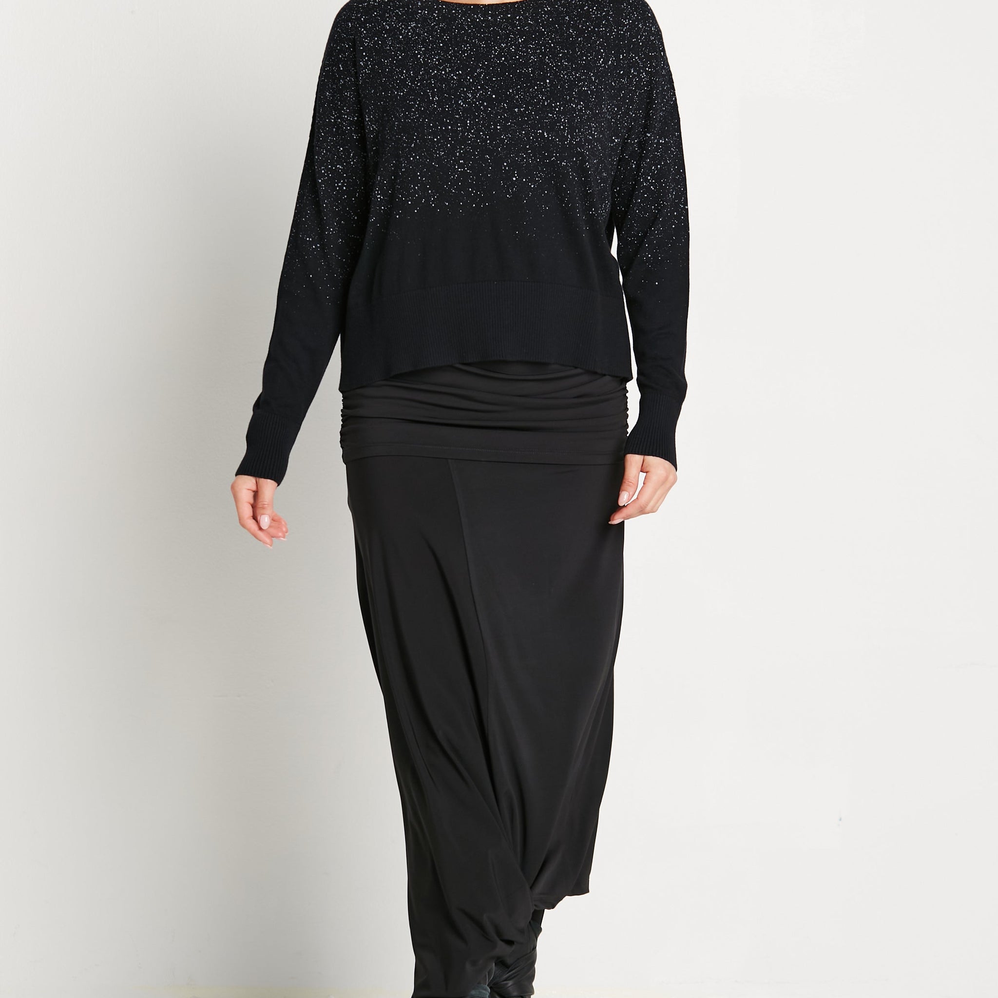 Matte Jersey Twist Skirt