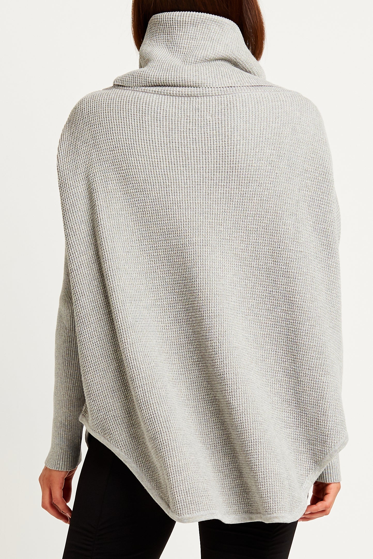 Pima Cotton Waffle Cowl Sweater