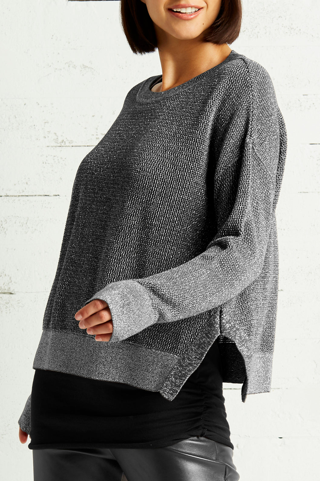 Pima Cotton Metallic Mini Seed Stitch