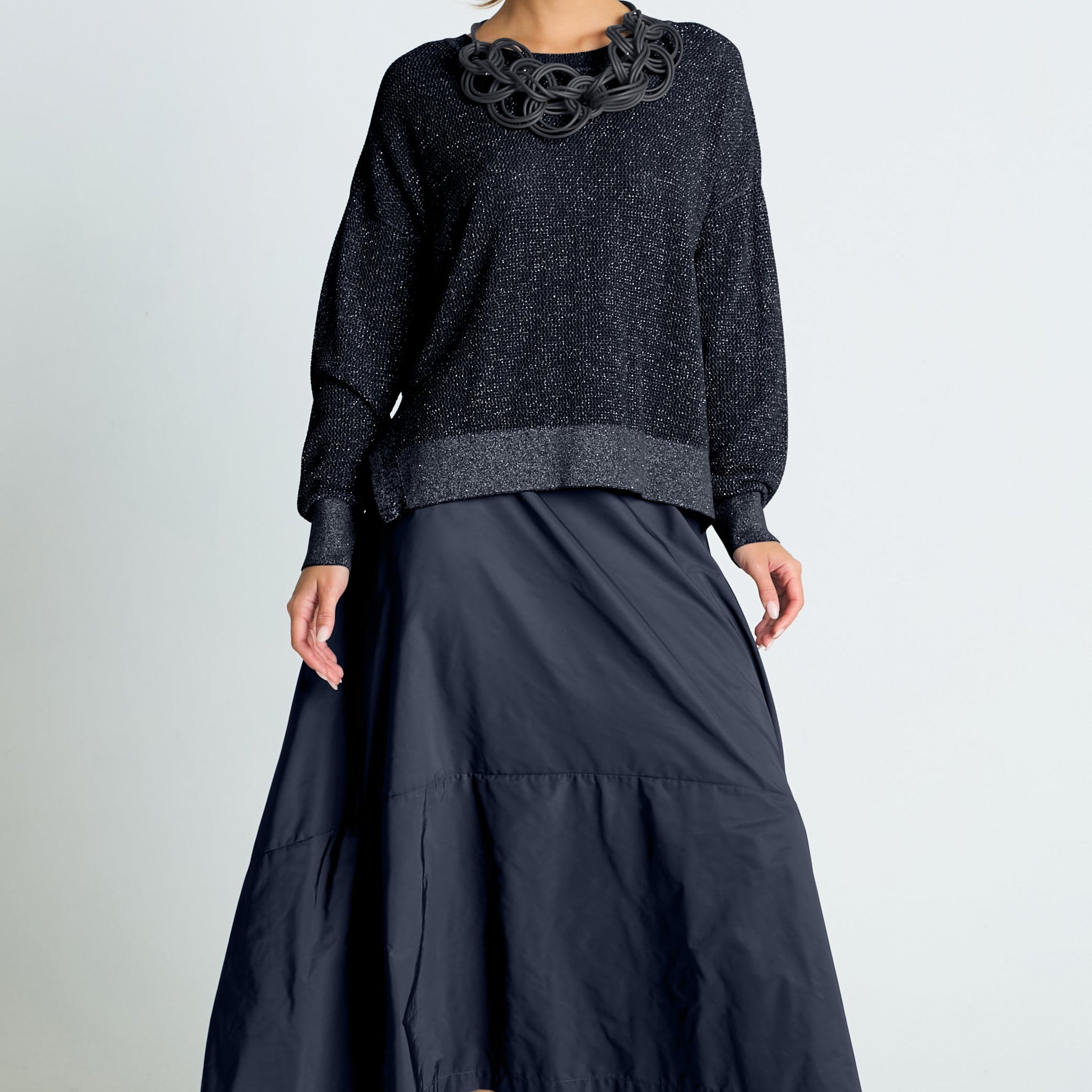 Pima Cotton Metallic Mini Seed Stitch
