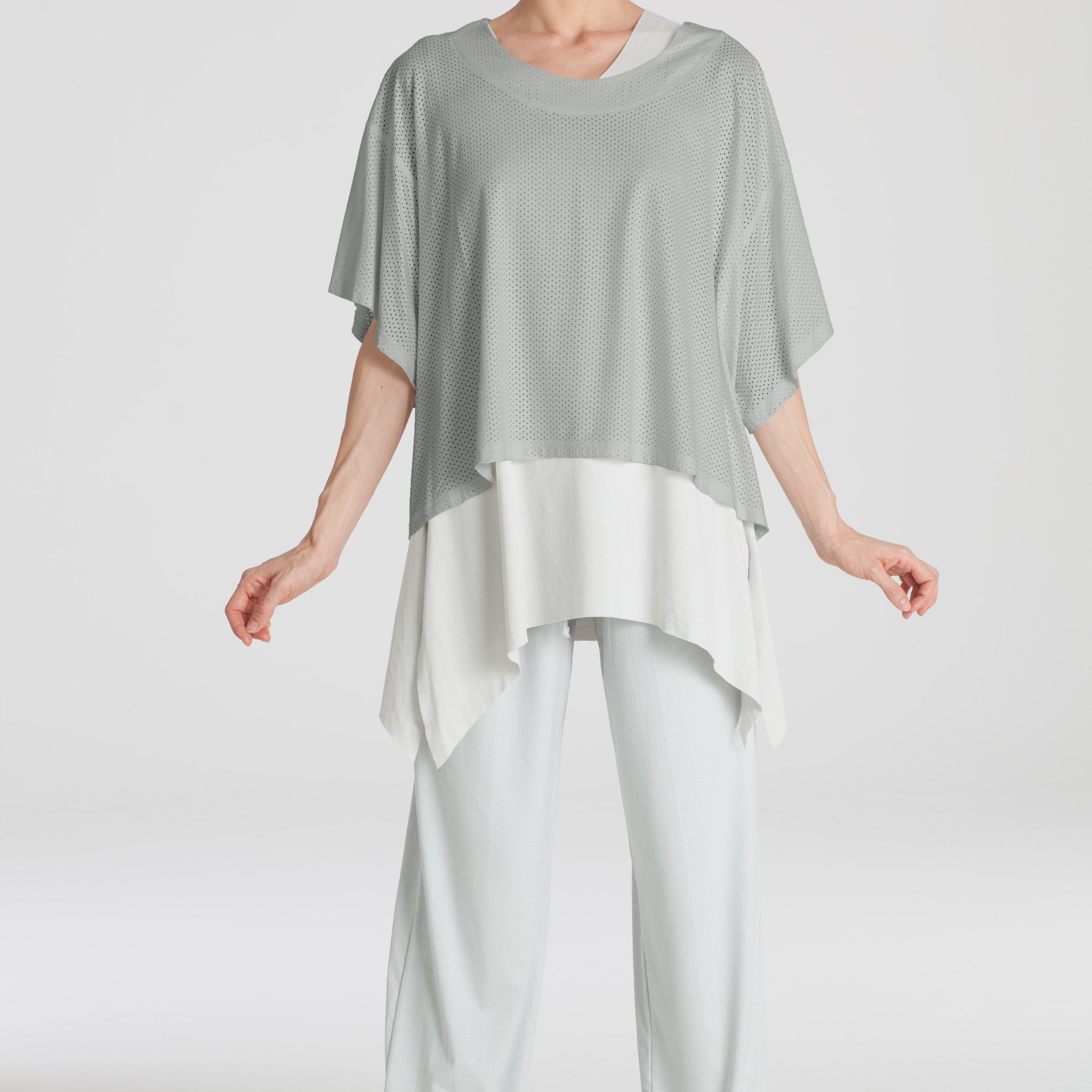 Perforated Suede Boxy Tee