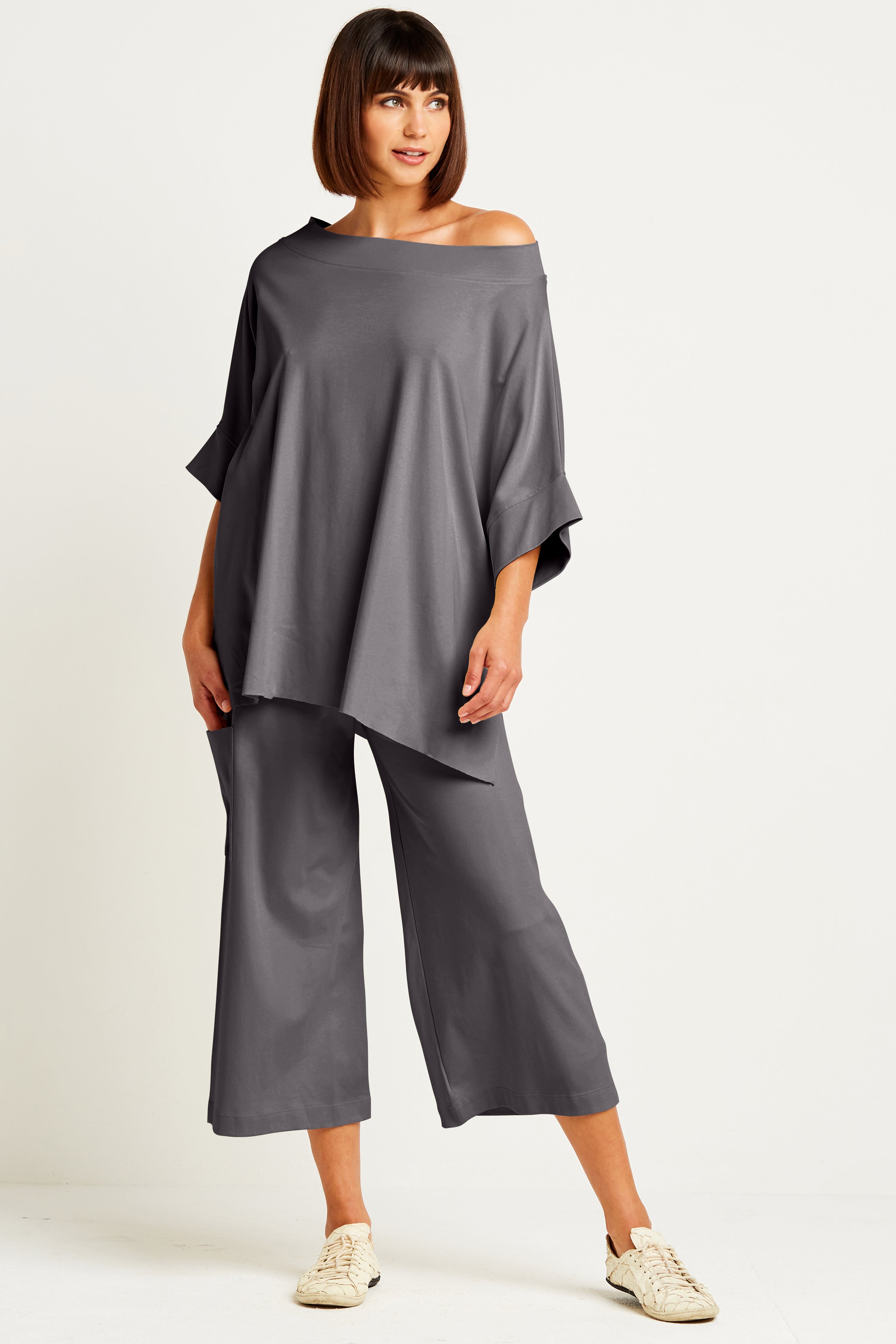 Pima Cotton Crop Gaucho Pants