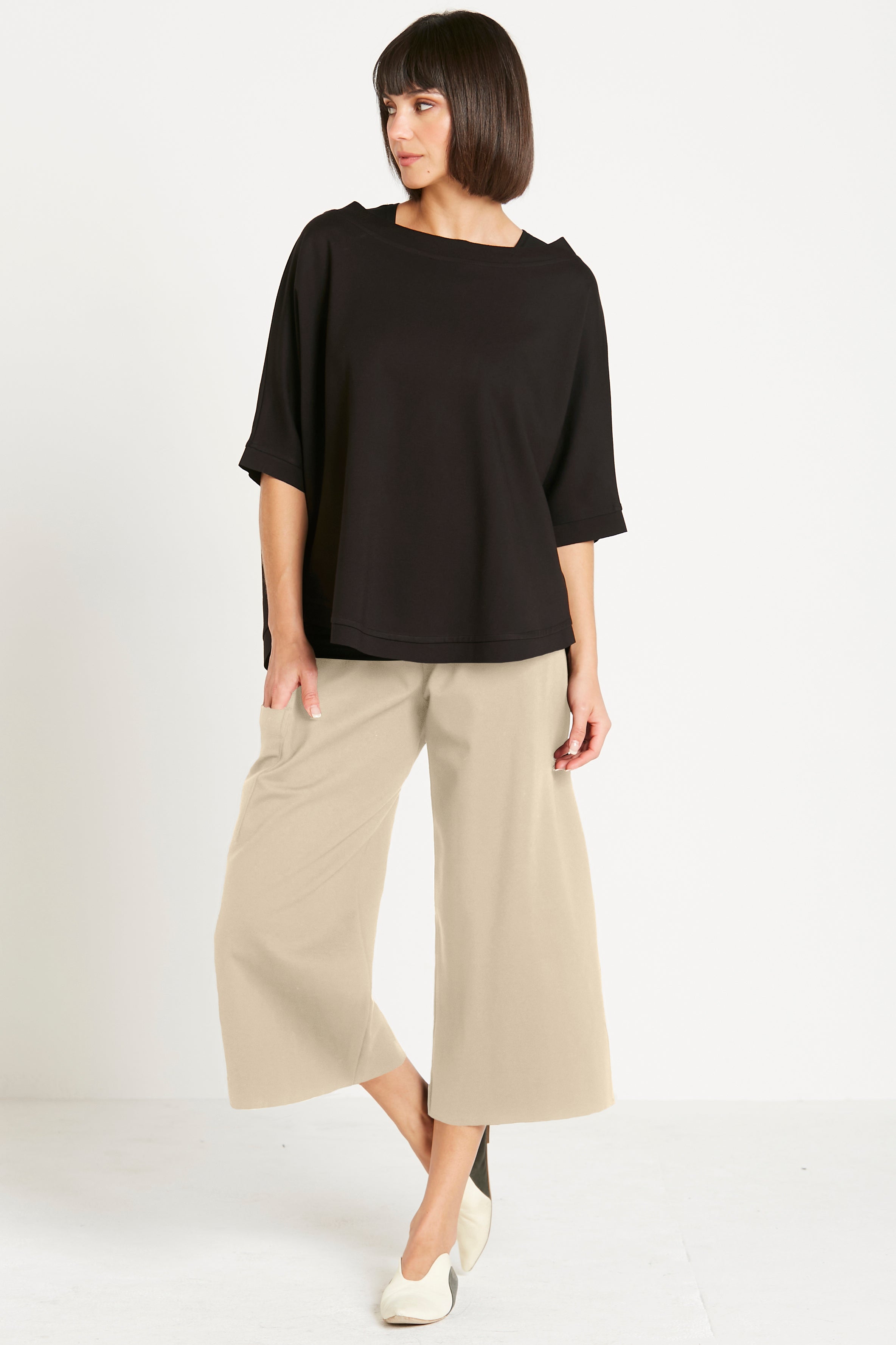 Scuba Crop Gaucho Pants