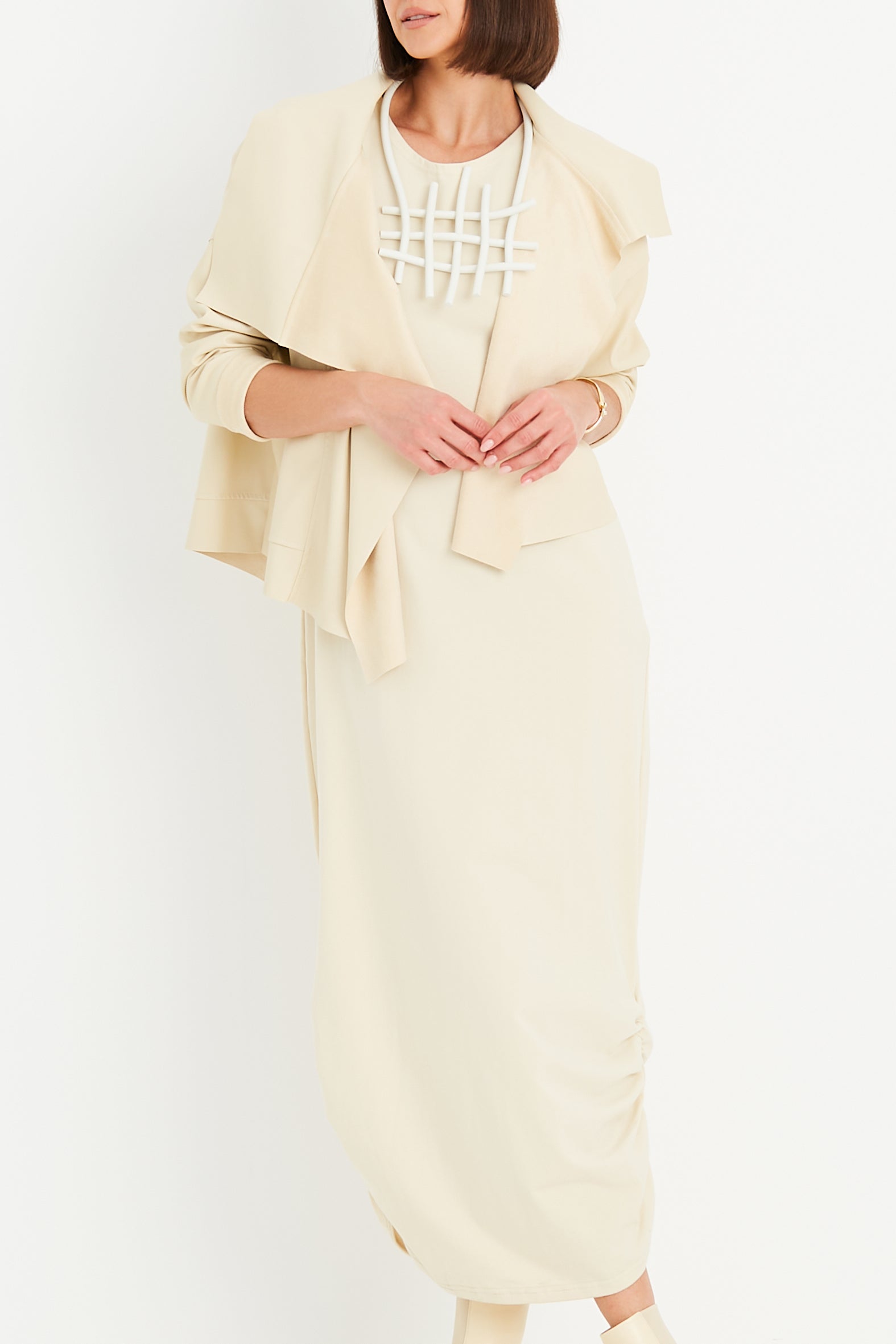 Cotton Lycra Ruched Tank Dress