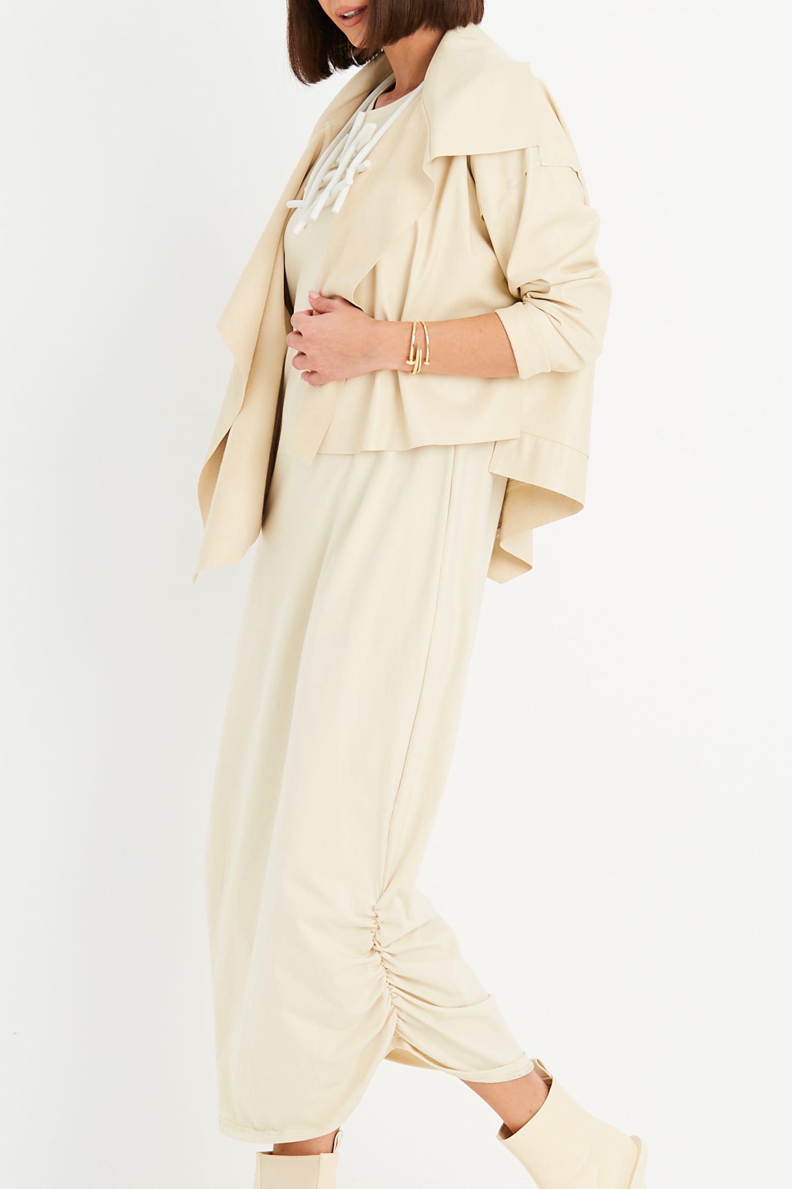 Cotton Lycra Ruched Tank Dress