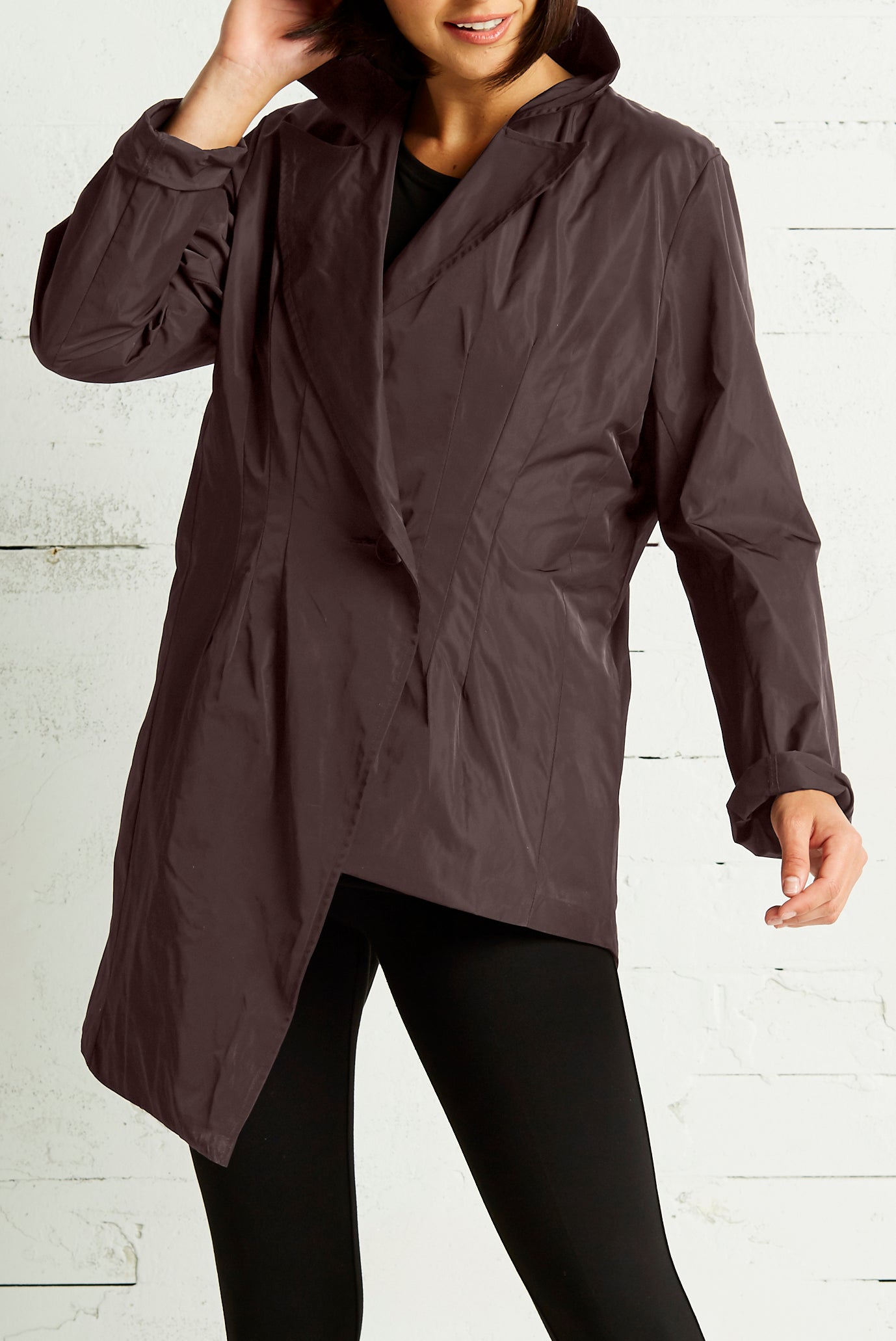 Nylon Asymmetrical Blazer