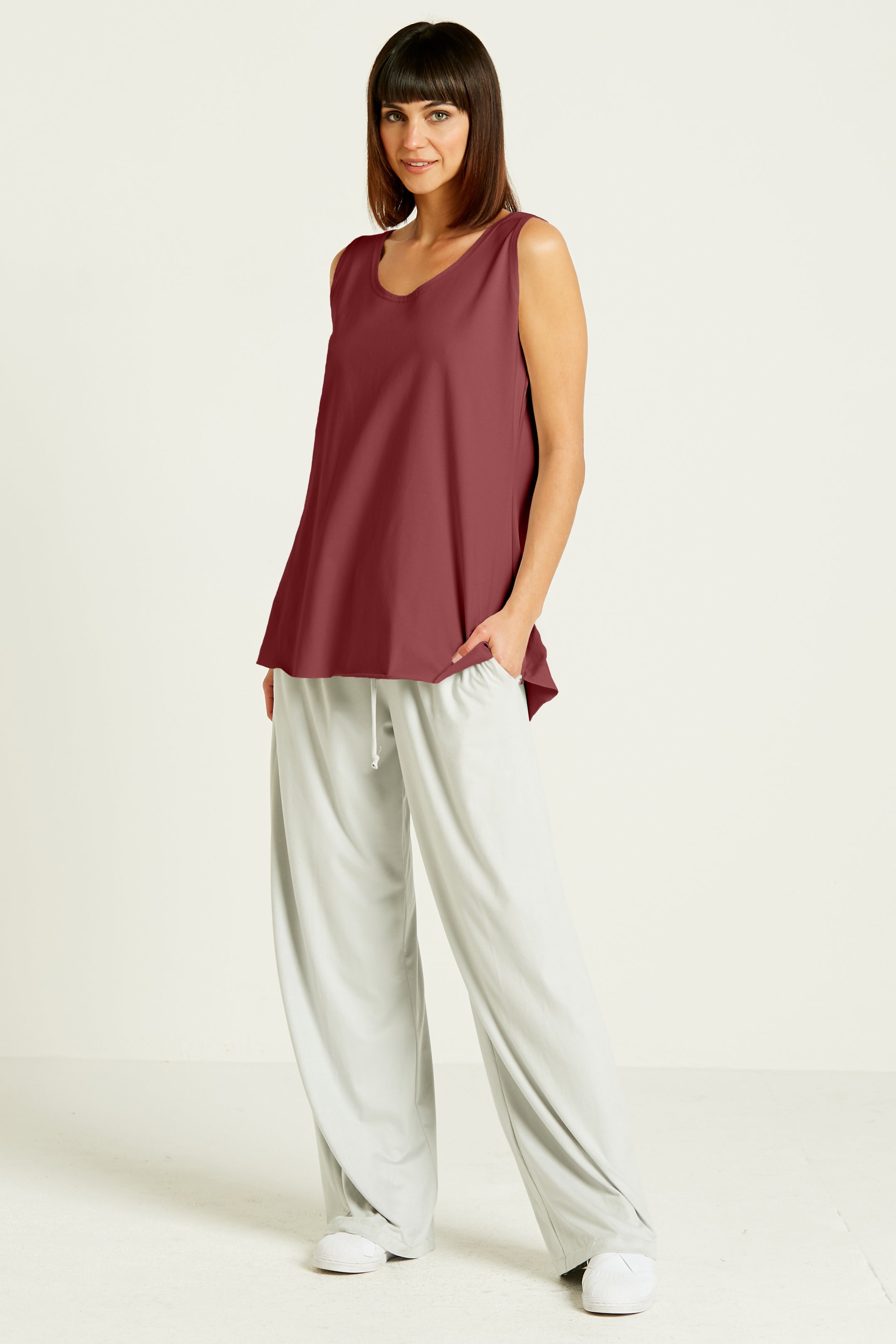 Cotton Lycra Shirttail Tank