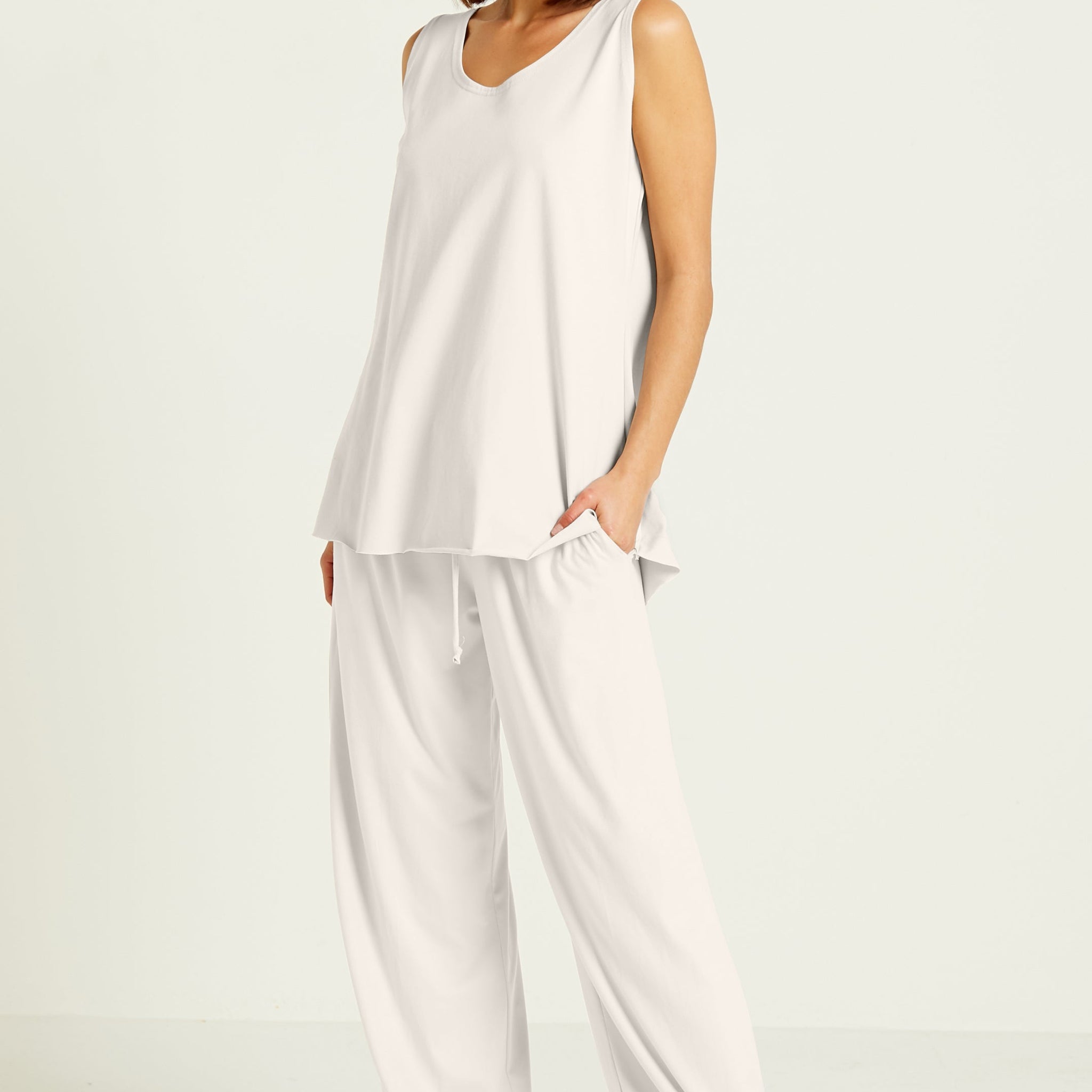 Cotton Lycra Shirttail Tank