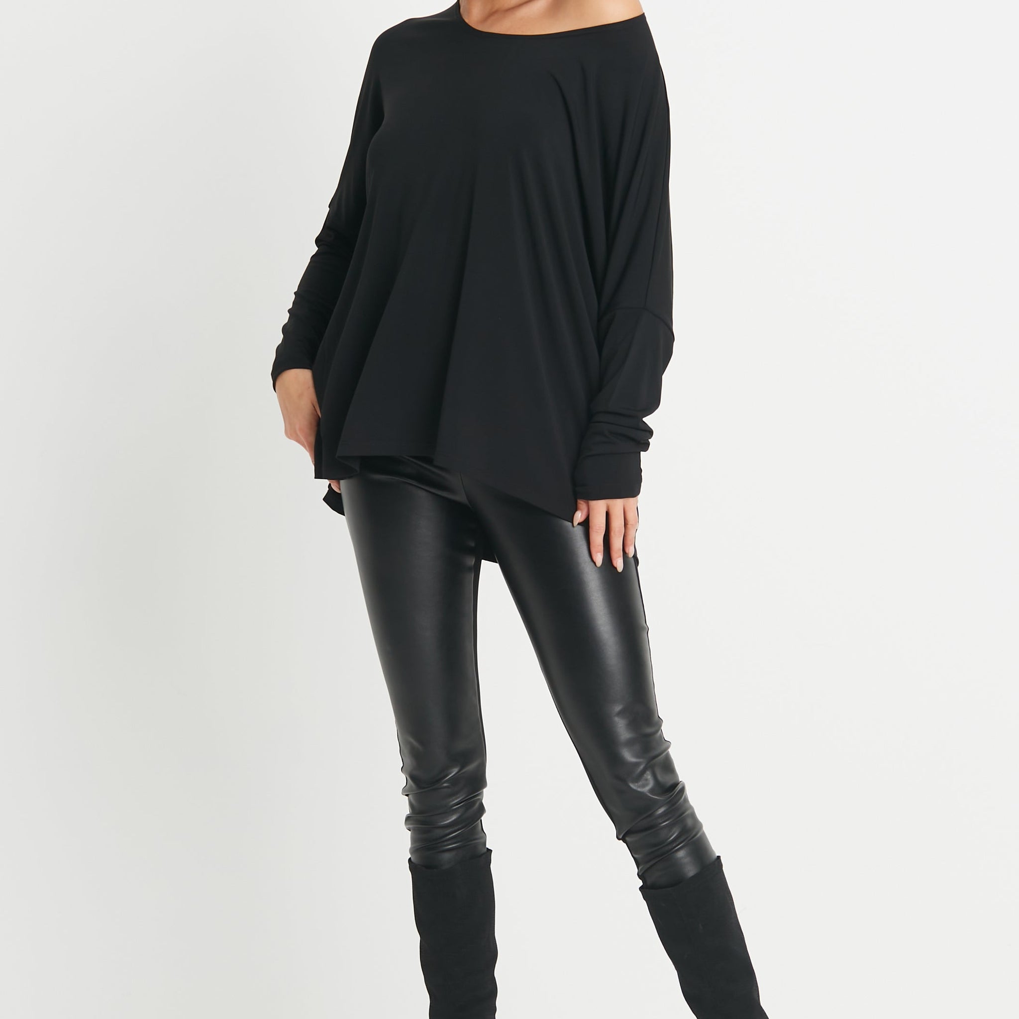 Matte Jersey Scoop Neck Tee
