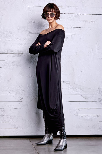 Matte Jersey Off The Shoulder Dress