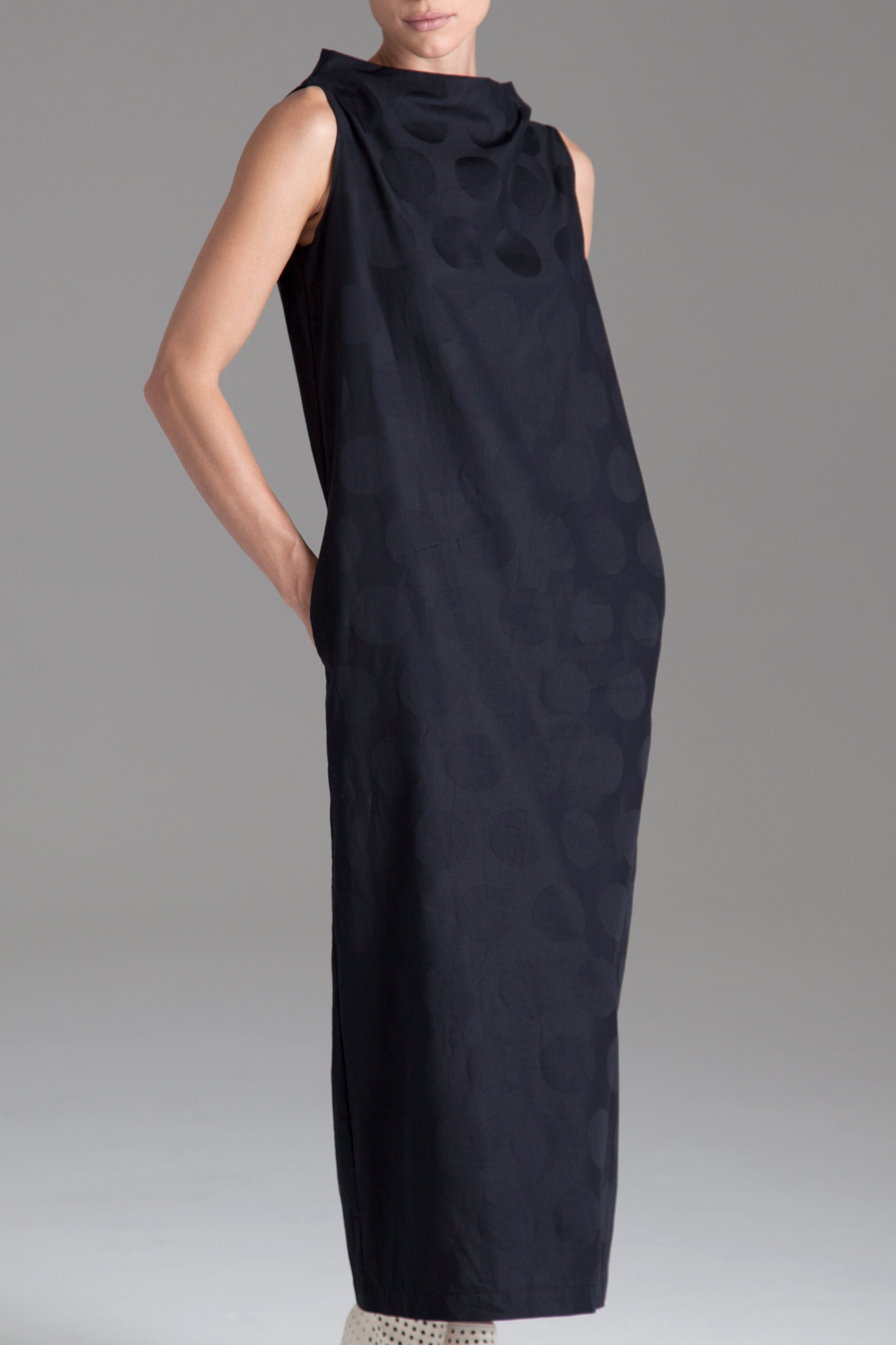 Cotton Jacquard Column Dress