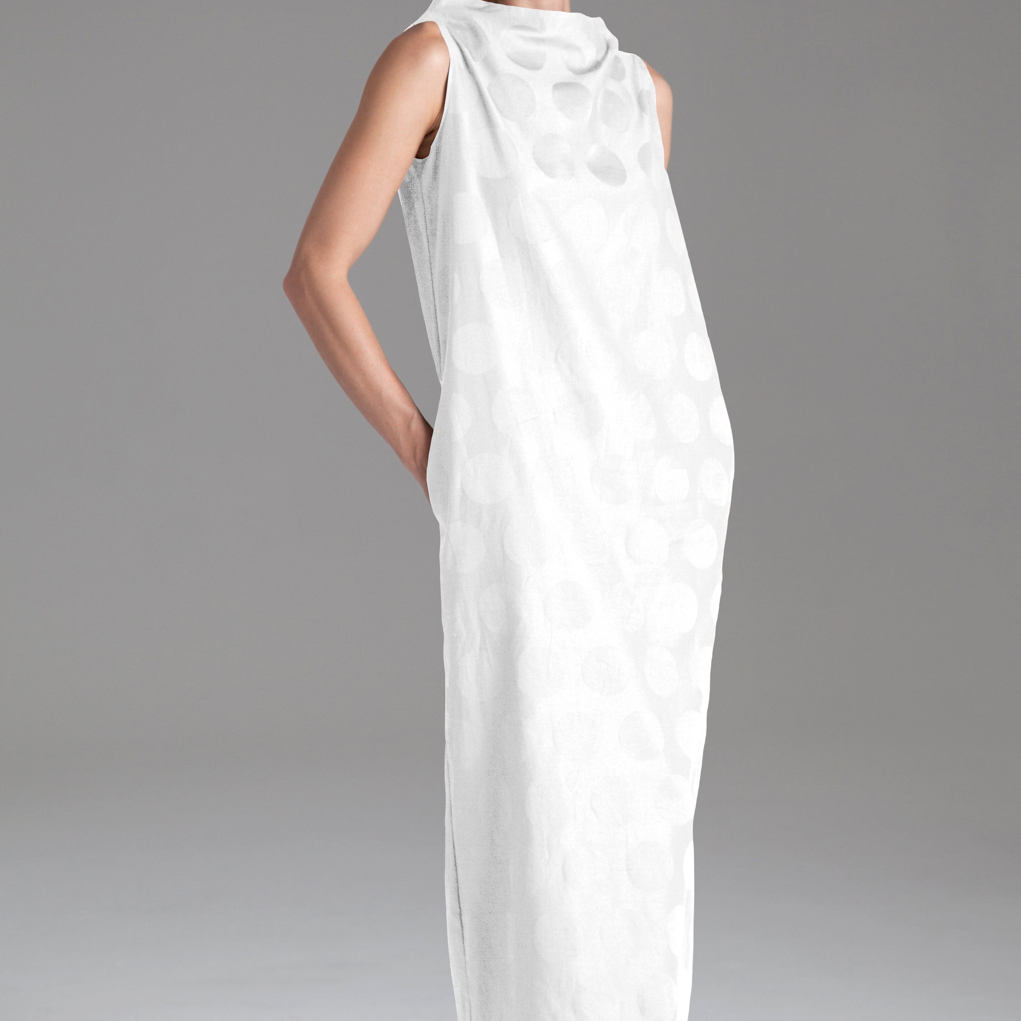 Cotton Jacquard Column Dress