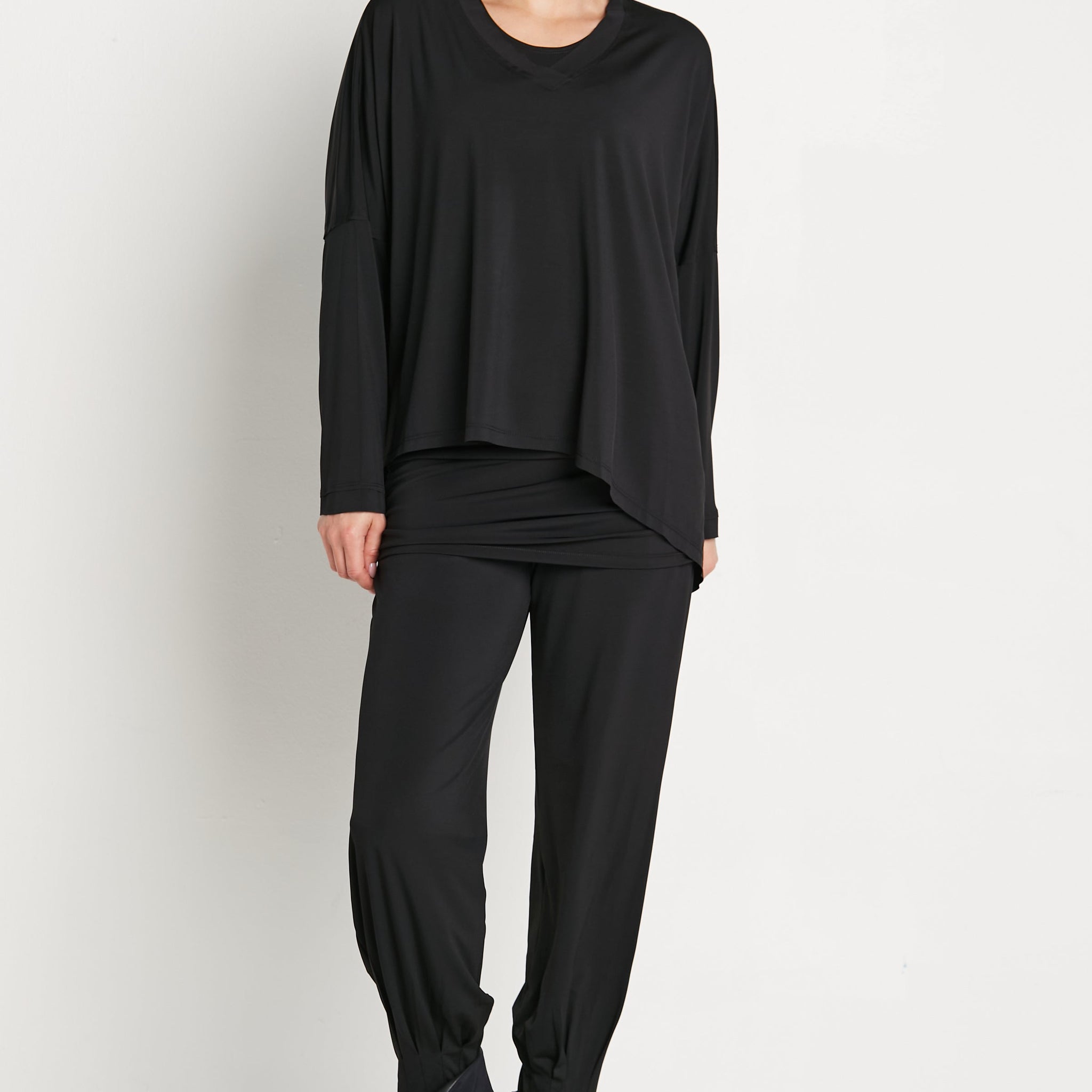 Matte Jersey Double Angle V-Tee