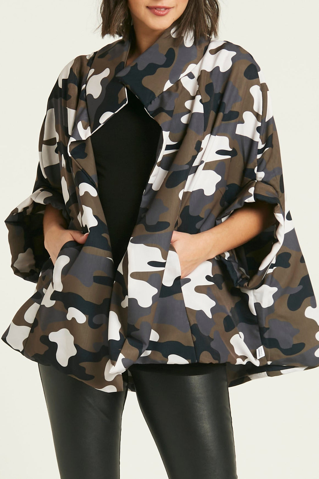 Washable Silk Camo Chic Cape